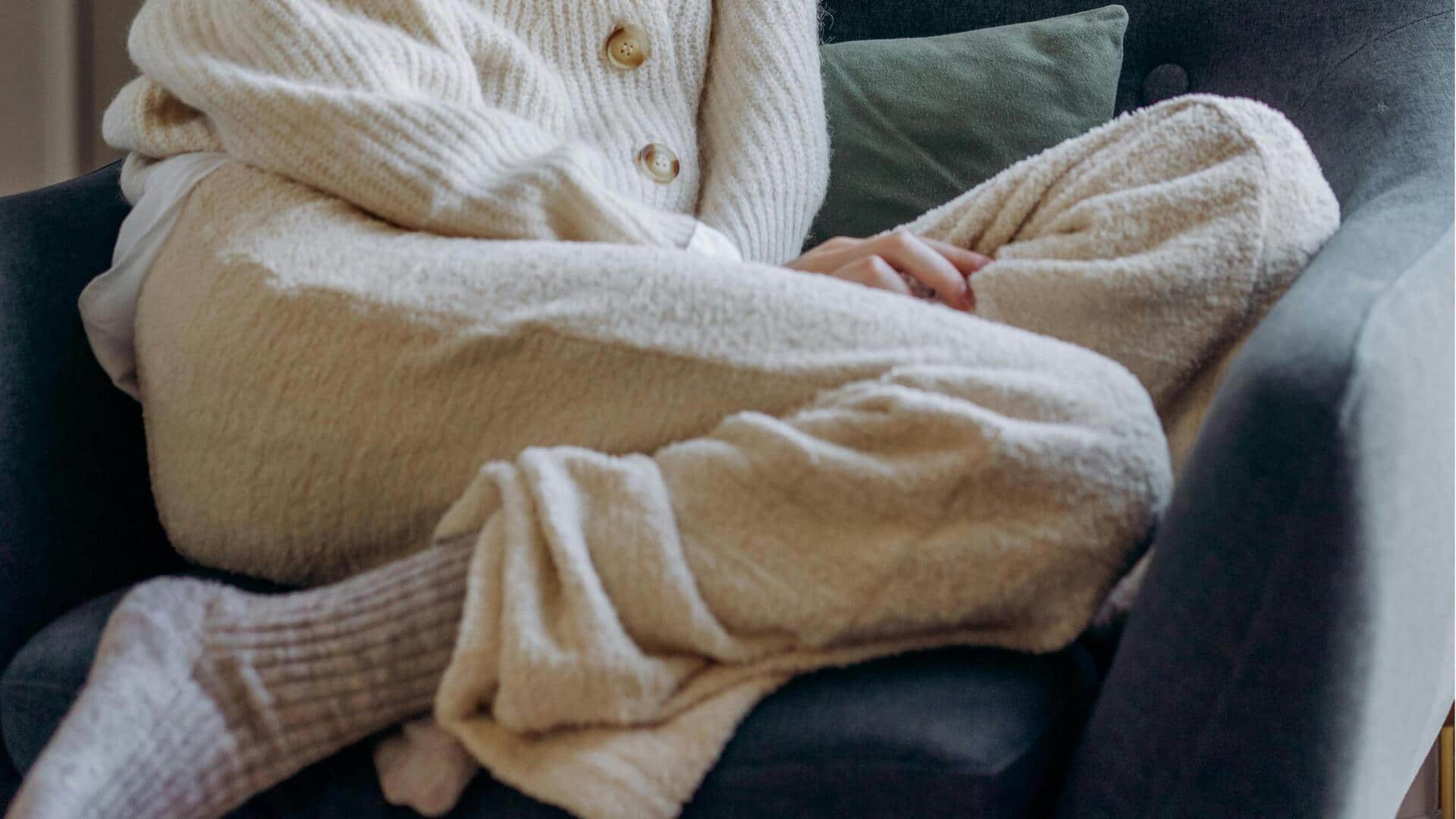 秋のワッフルニットとキュロットのスタイリング方法