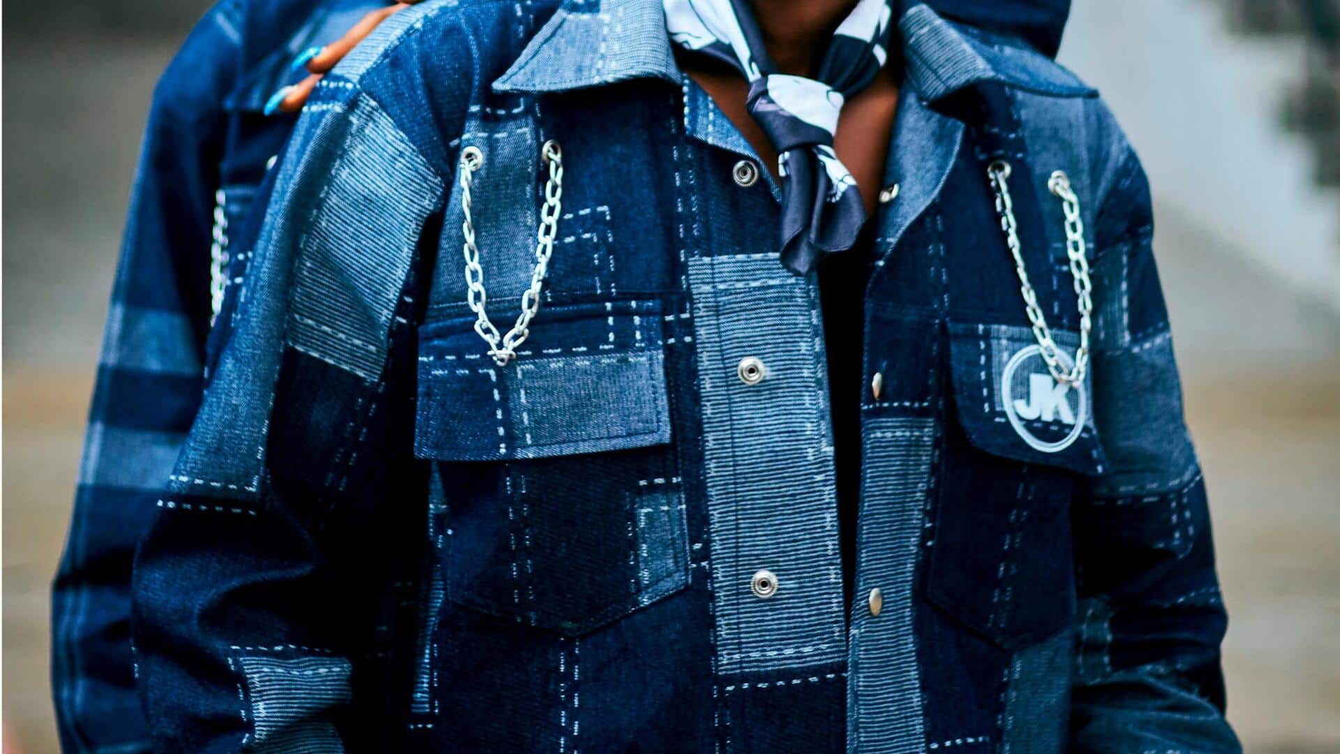 パッチワークテクスチャー：都会の冬ファッションを彩る