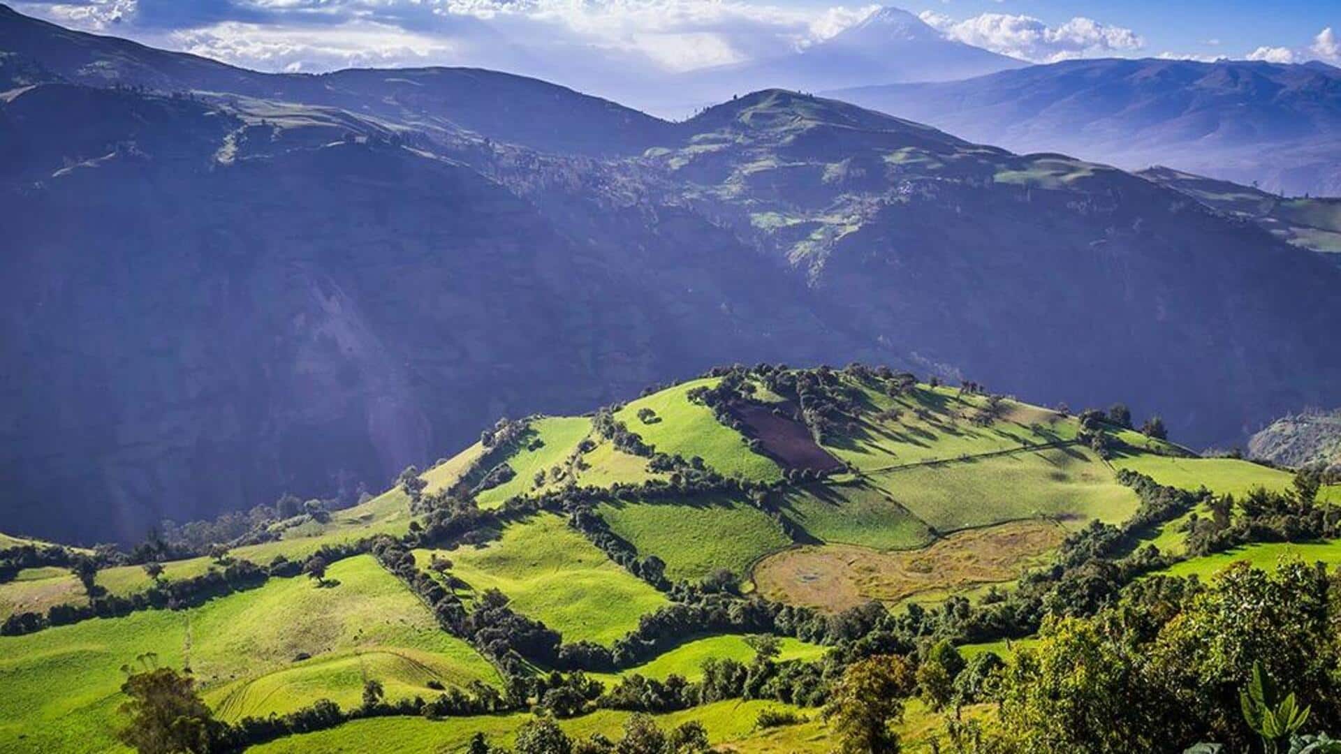エクアドルのアンデス山脈で絶景を発見