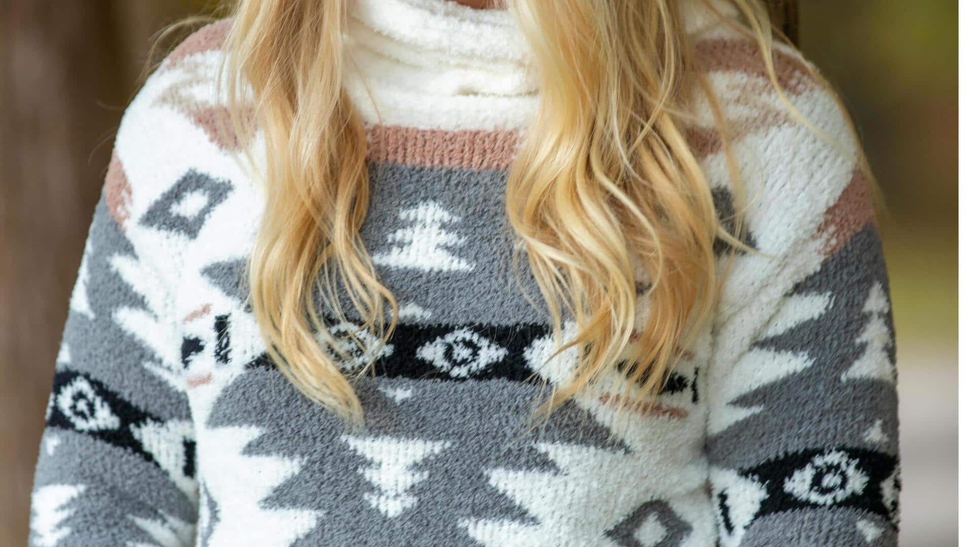 幾何学模様で洗練された冬の装いを簡単に