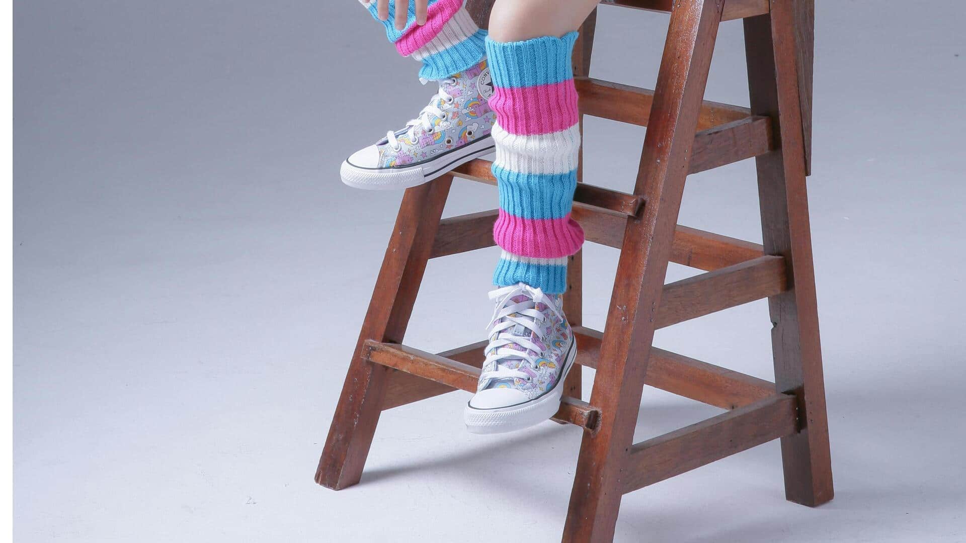 ルシュレッグウォーマー：冬のストリートスタイルに遊び心を