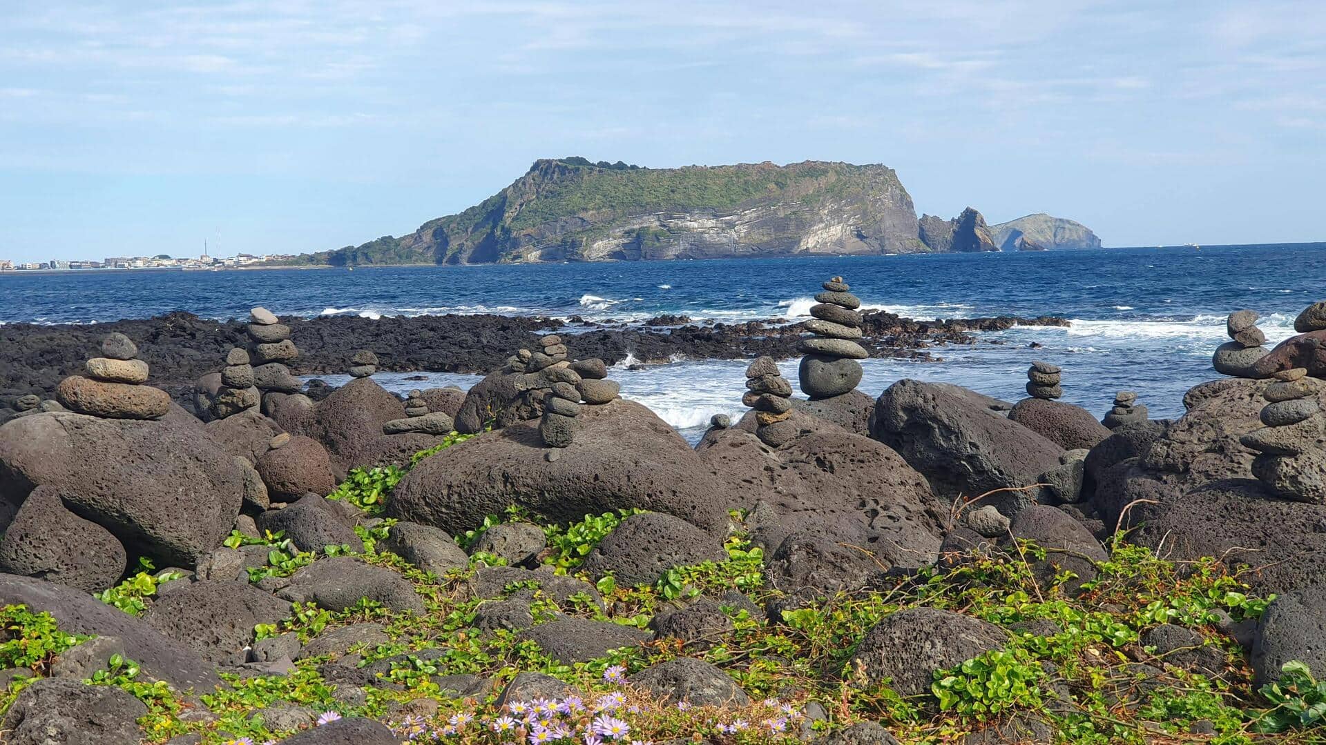 冬の済州島で楽しむ美しい山々