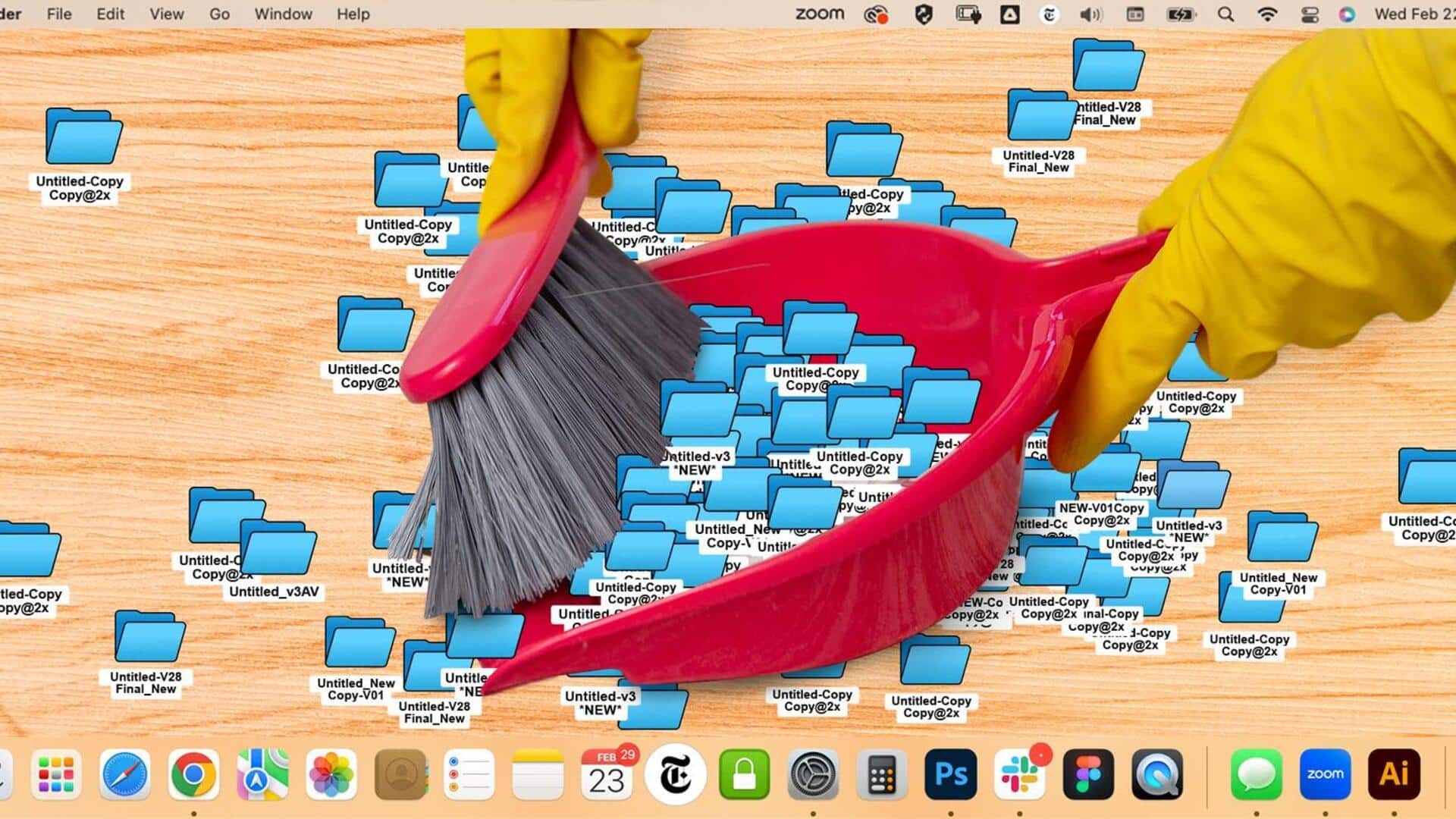 デスクトップファイルを整理する方法