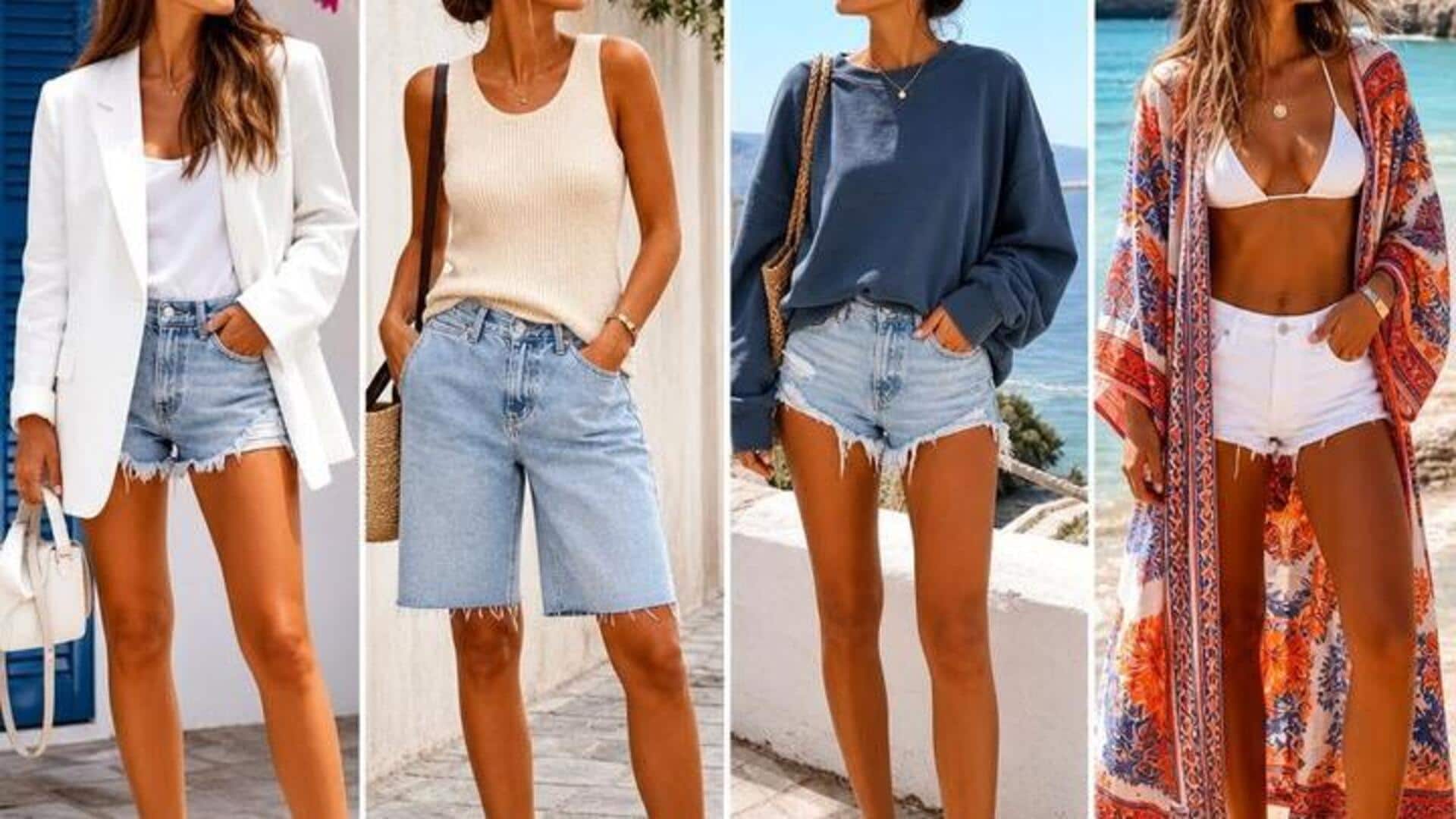 夏のシックなパステルショーツ