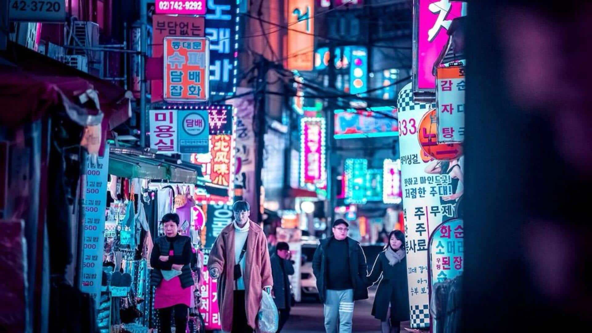 ソウルのVrカフェとネオン輝く通りを訪れる