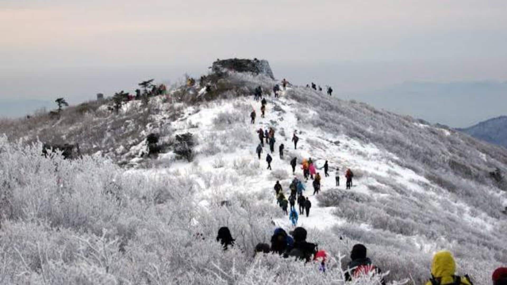 韓国の太白山脈の魅力的な道を発見する