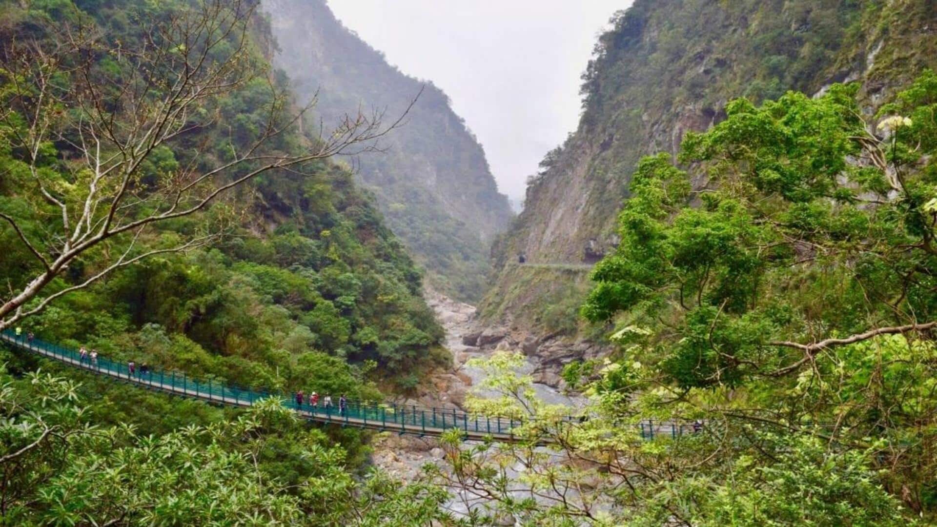 台湾のタロコ渓谷を探る驚異の山道
