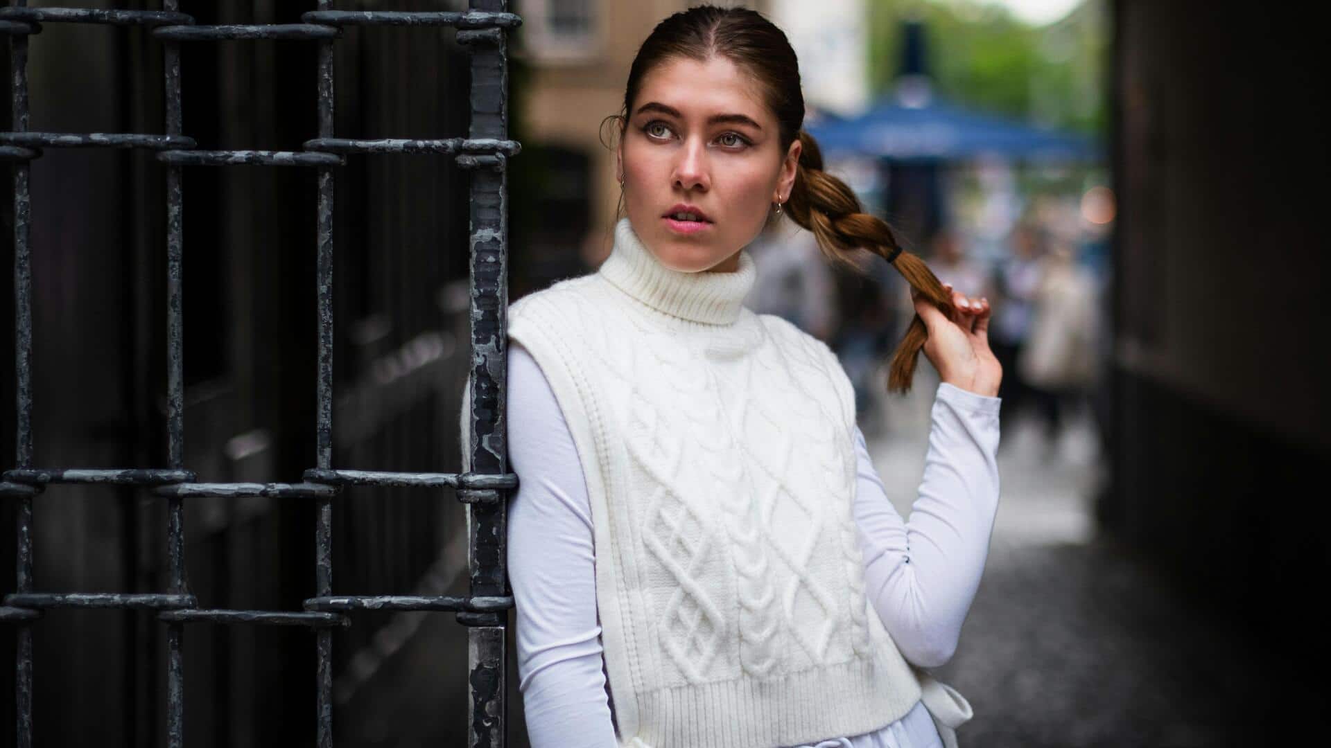 ウールベストの新しい冬のスタイル