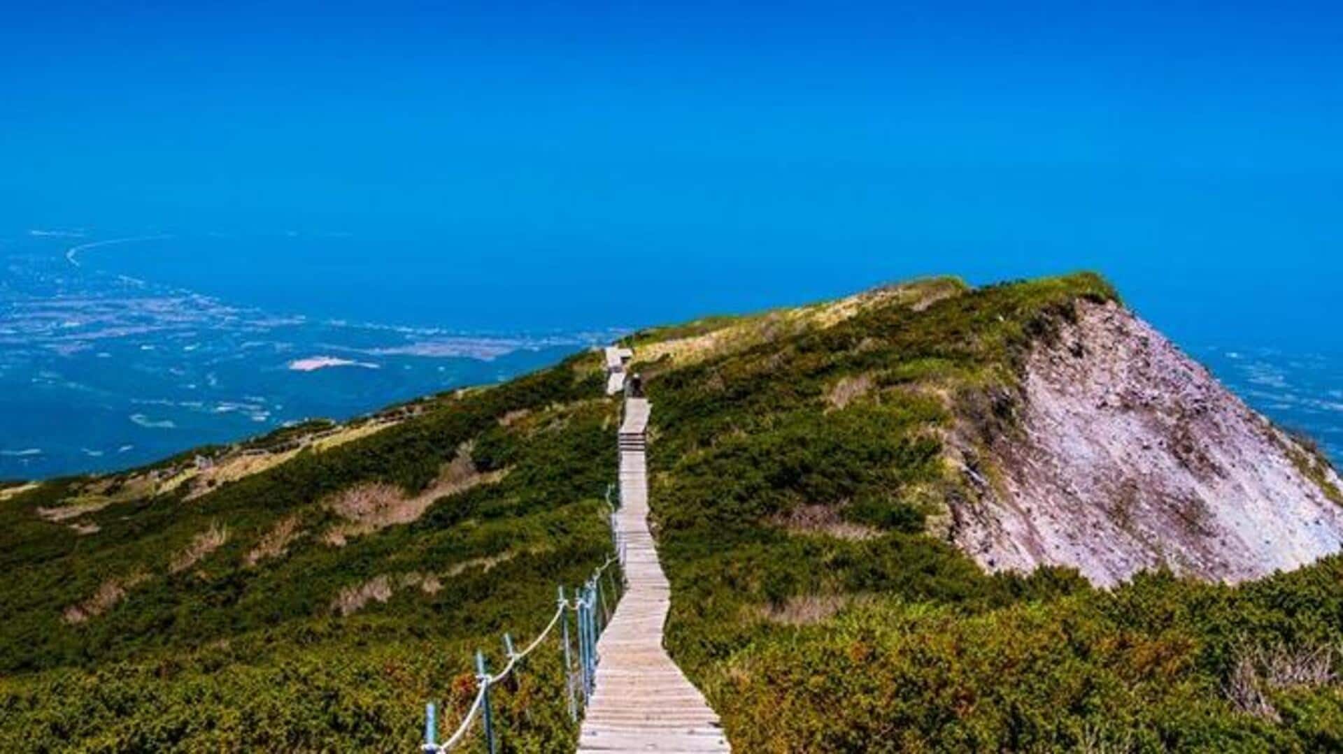 大山でのエキサイティングな登山体験