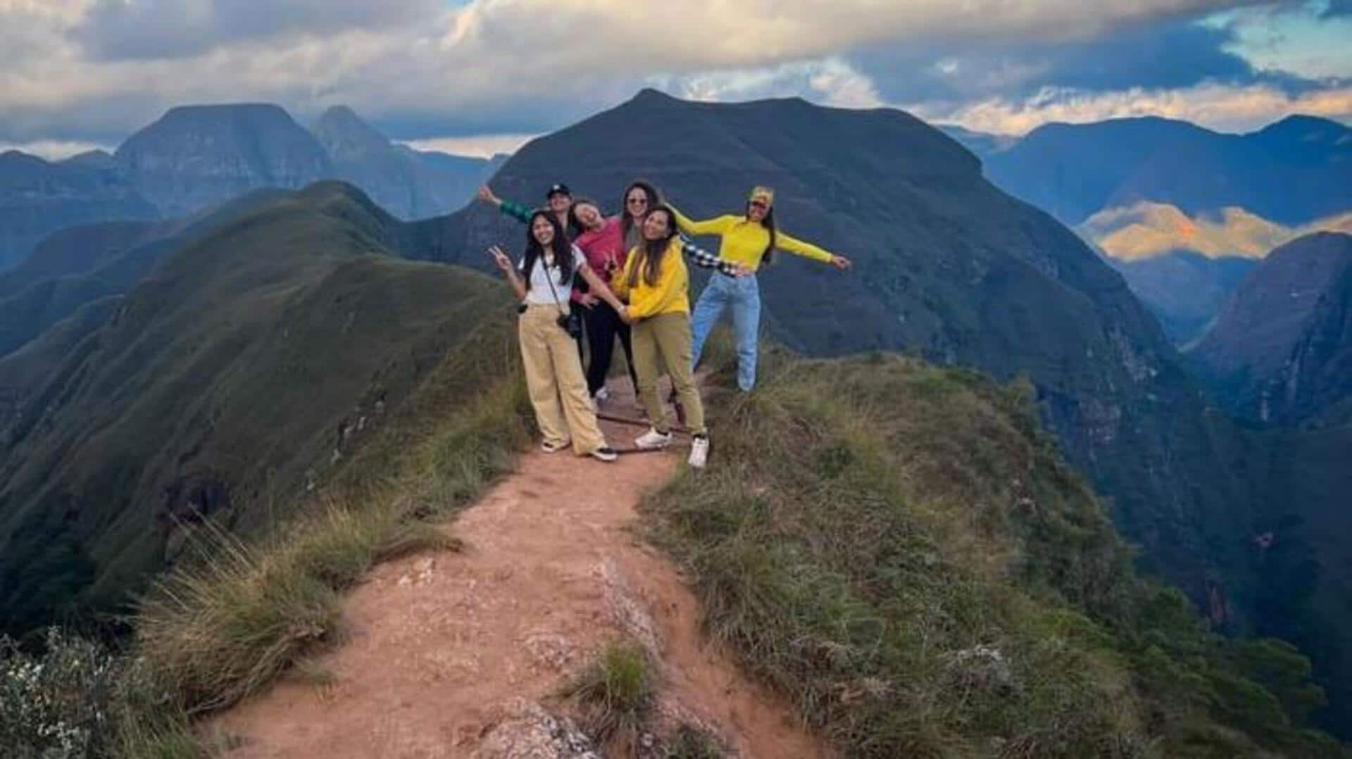 ボリビアのアンデス山脈で冒険を楽しむ