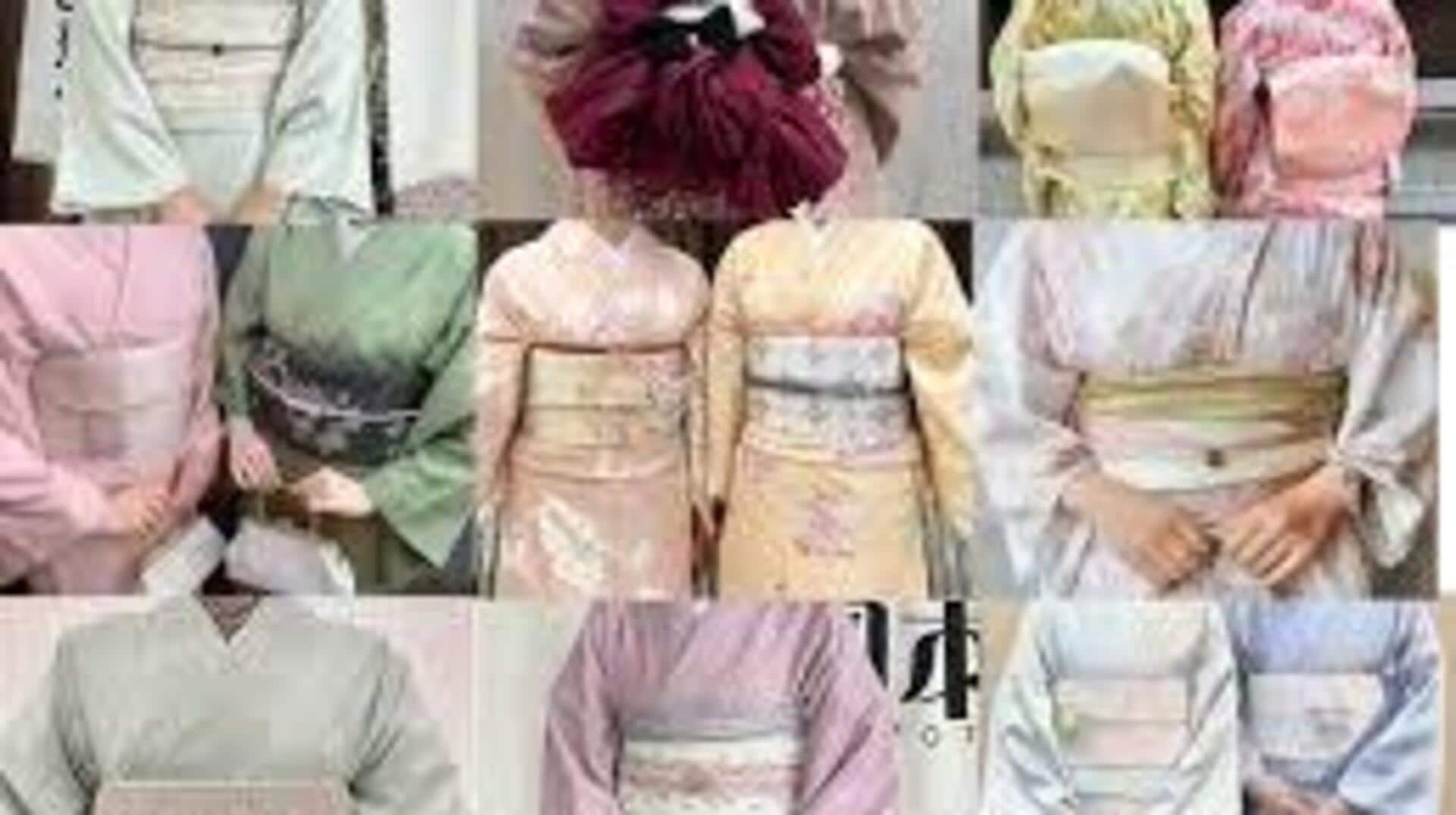 パステル浴衣の現代風スタイル