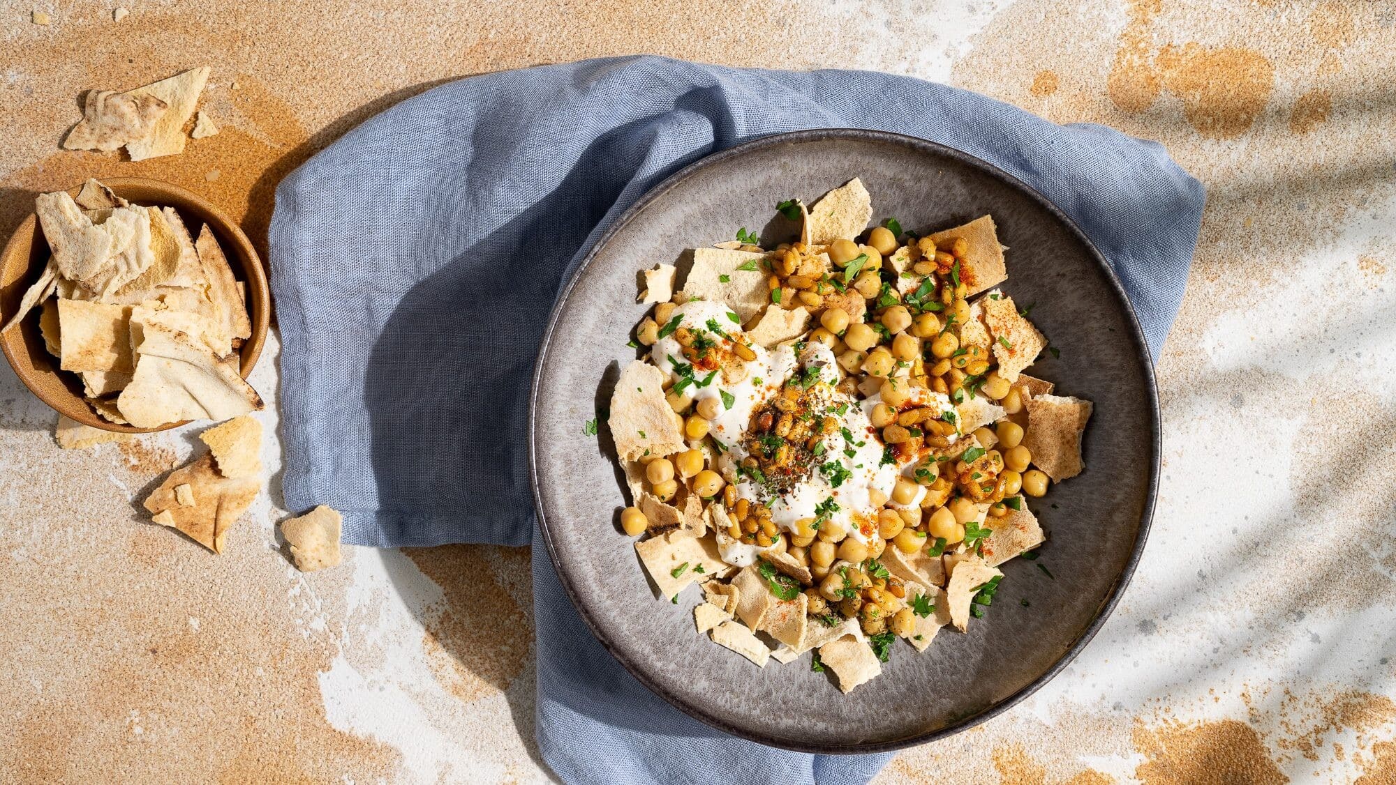 Fatteh De Espinafre  Grão-De-Bico Libanês: Guia De Preparação