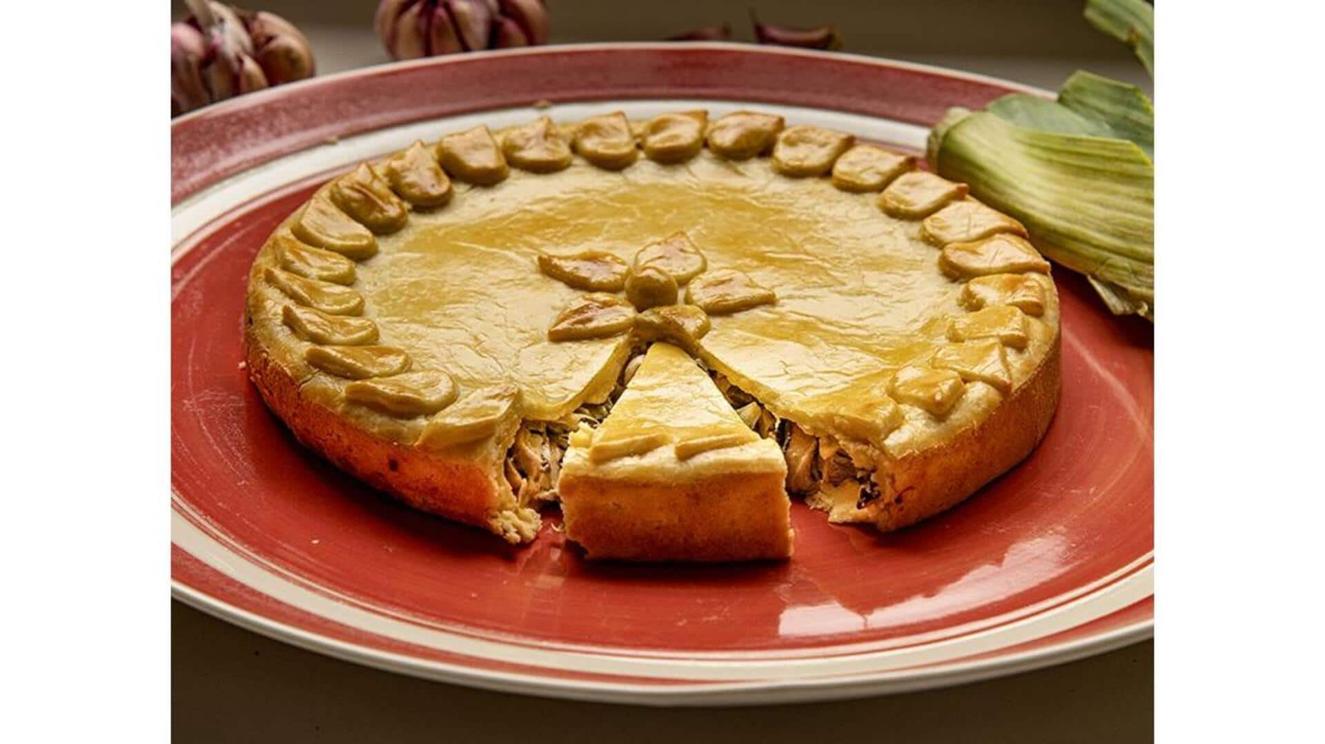 Tarte De Cogumelos E Alho-Poró Inspirada Na Culinária Francesa