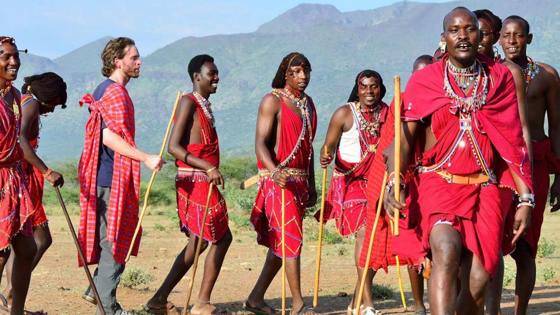 Trajes Tradicionais Da Costa Swahili Do Quênia