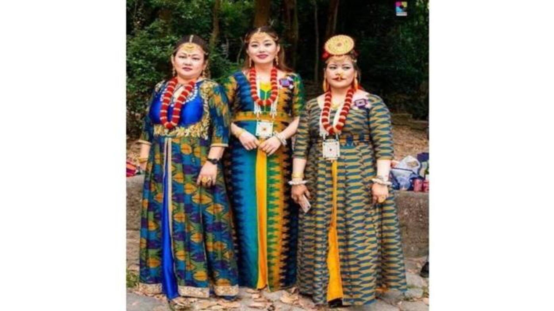 Traje Tradicional Do Povo Limbu Do Nepal