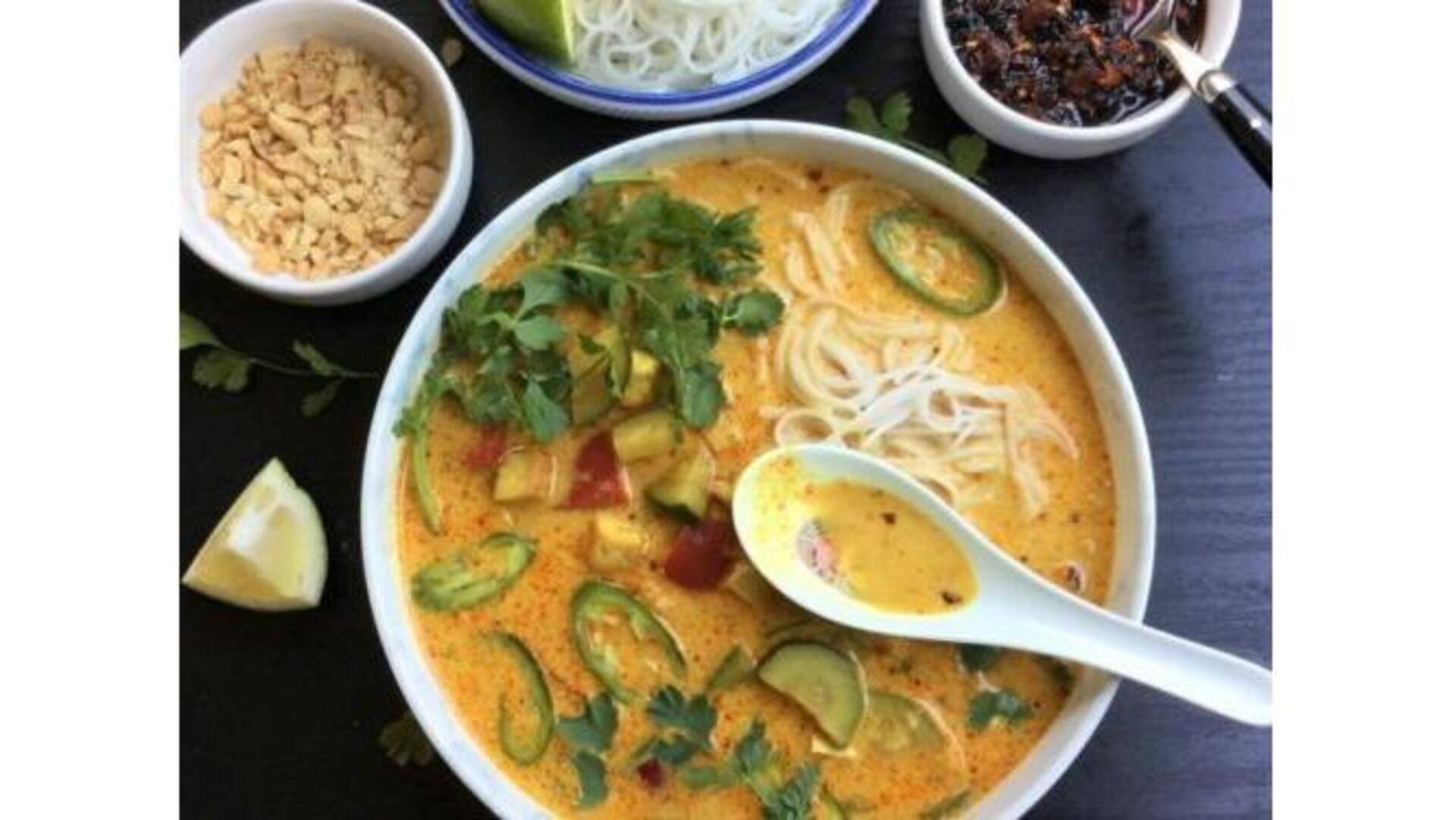 Laksa De Coco Malaio Vegetariano: Guia De Preparação