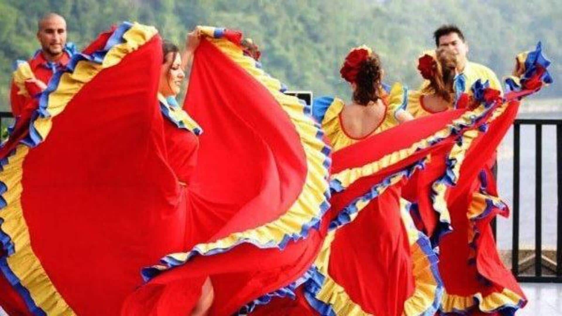 Trajes Tradicionais Dos Dançarinos De Joropo Na Venezuela