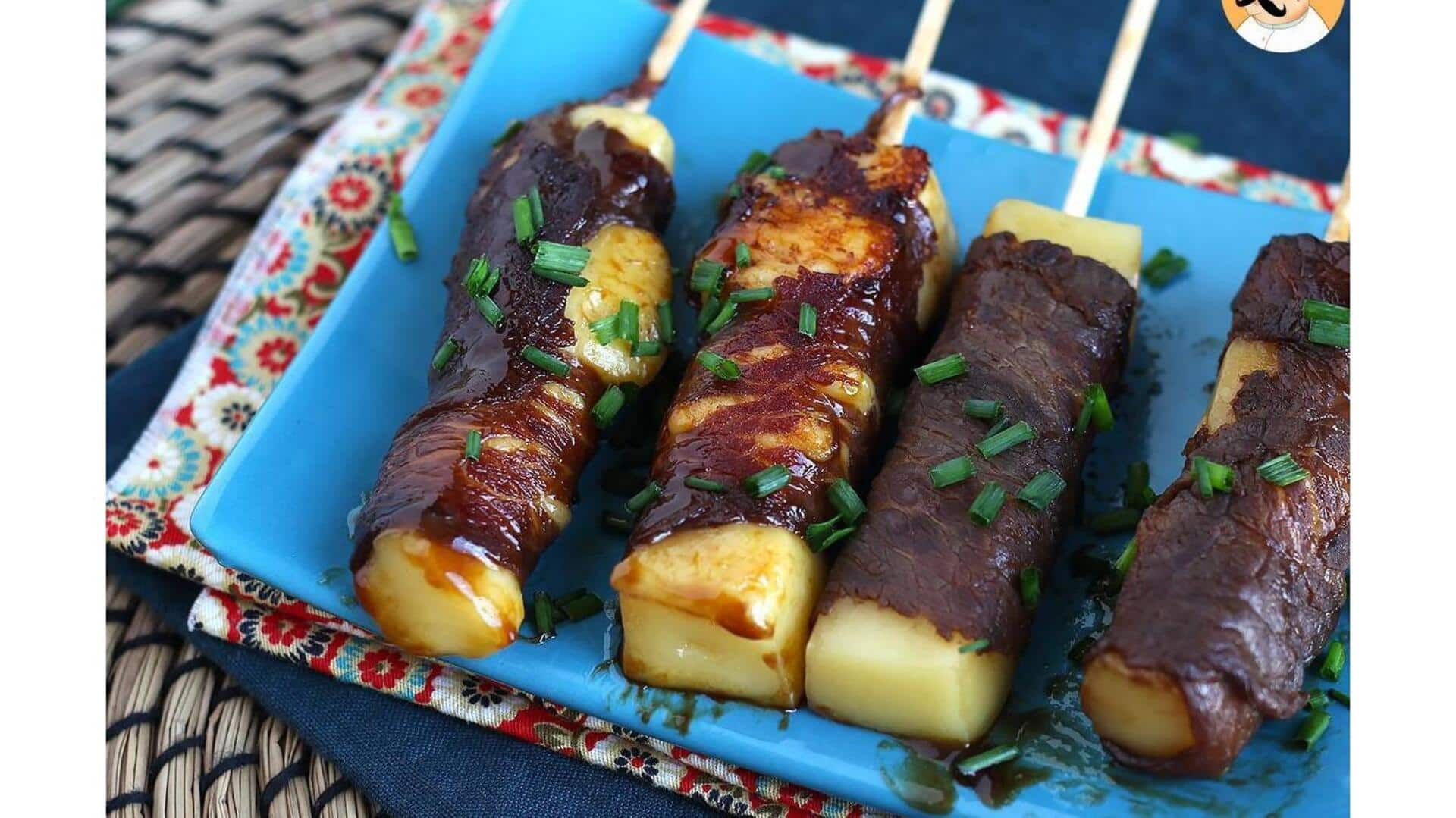 Yakitori De Berinjela E Cebolinha: Guia De Preparação