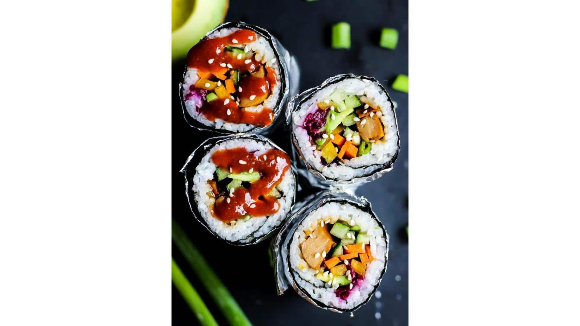 Sushi Burritos Vegetarianos Inspirados No Japão: Guia De Preparação