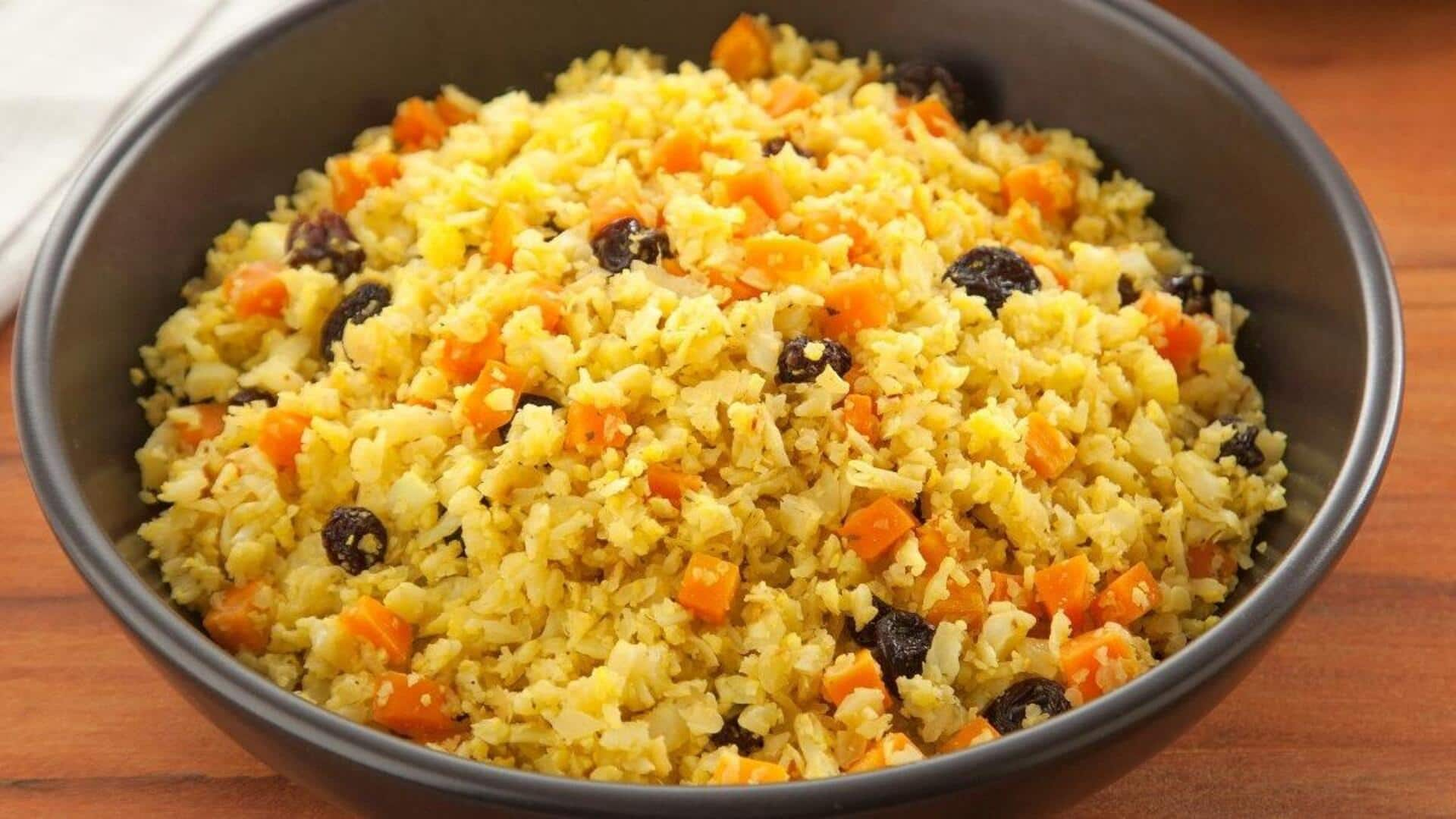 Couscous De Couve-Flor Com Especiarias Marroquinas