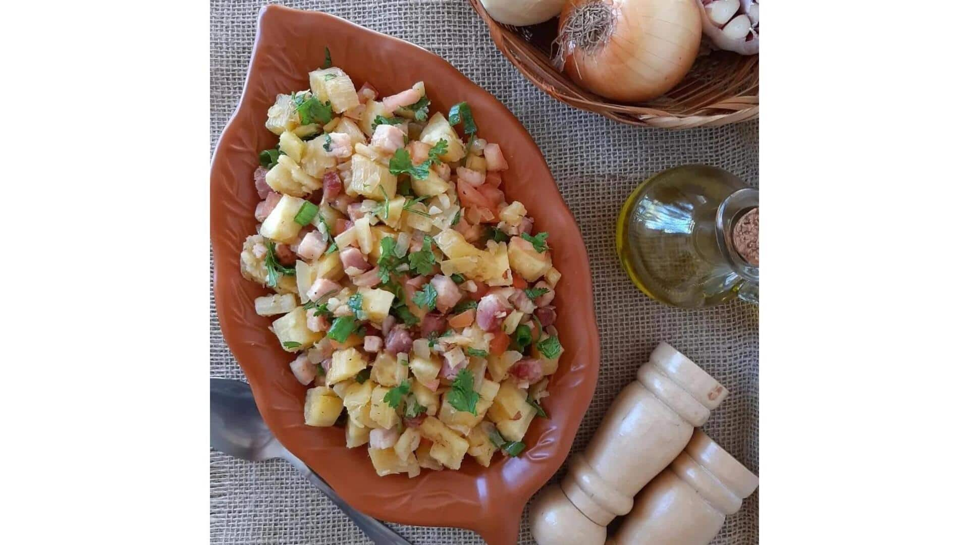 Salada De Mandioca E Amendoim Inspirada No Brasil