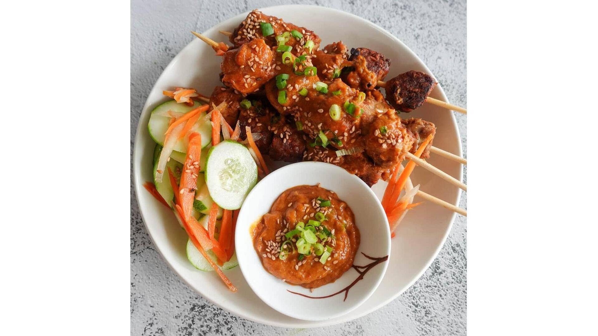 Tempeh Satay De Amendoim Inspirado Na Indonésia: Guia De Preparação