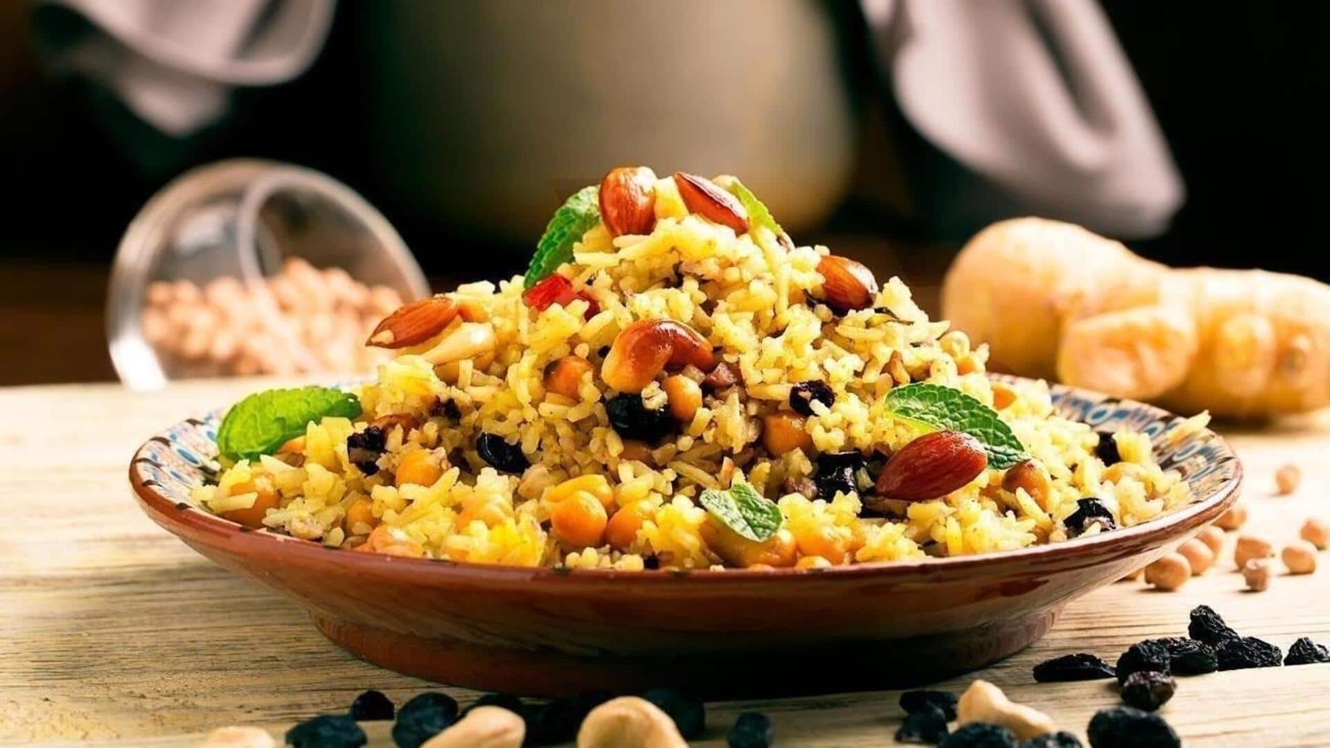 Arroz De Azeitonas Verdes E Amêndoas Vegetariano: Guia Para Preparar