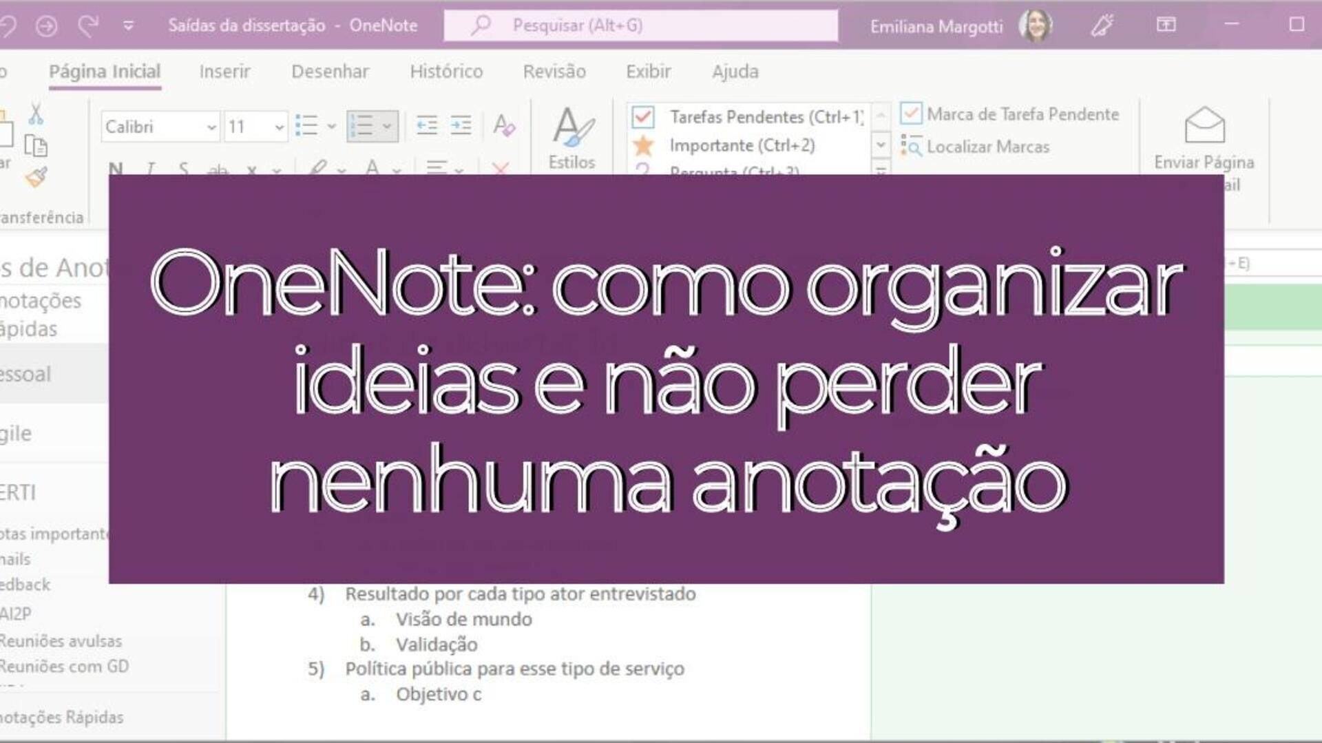 Organizando Cadernos Digitais No Onenote