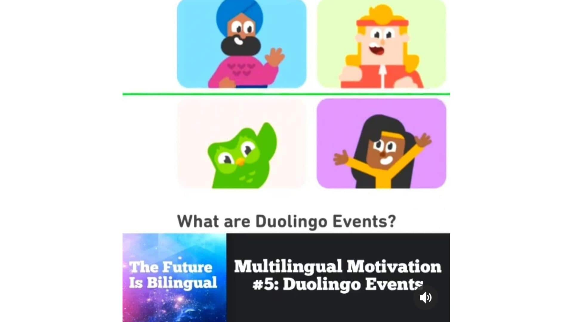 Agende Aulas Com Duolingo Events