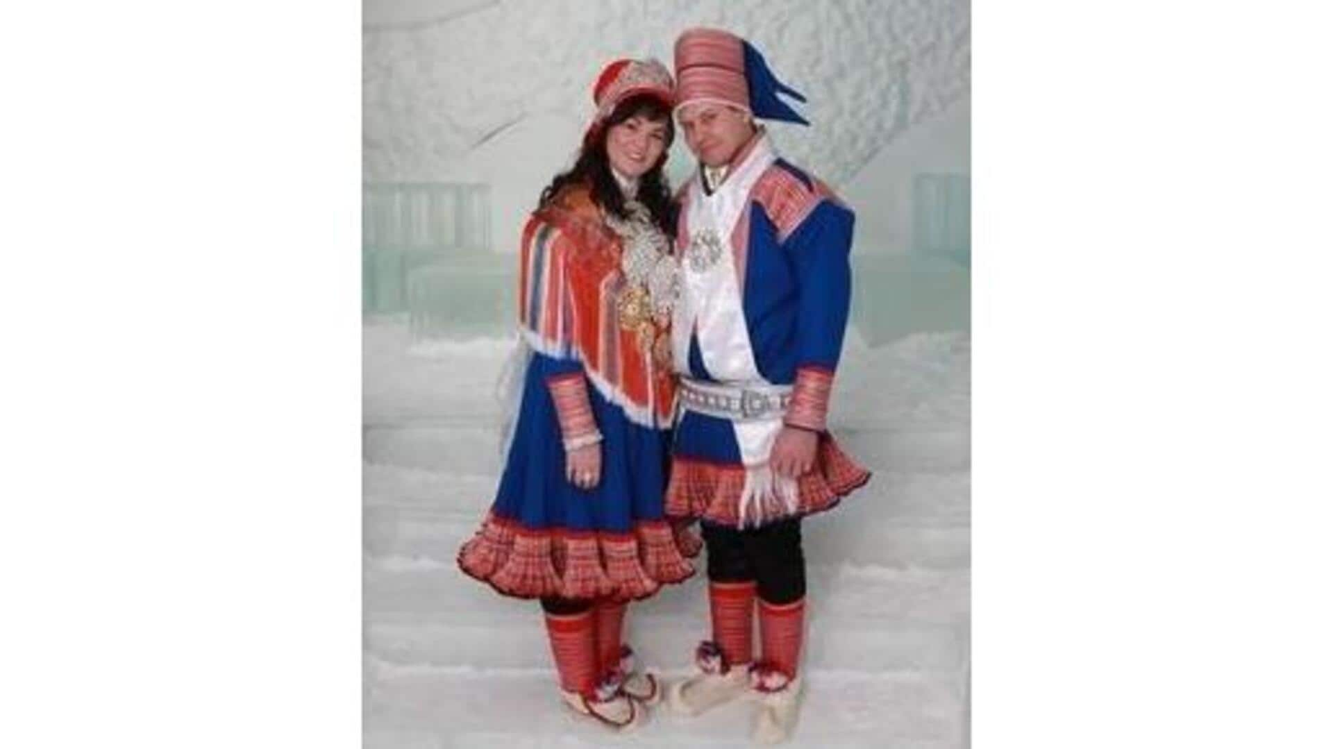 Trajes Tradicionais Do Povo Sami Da Noruega