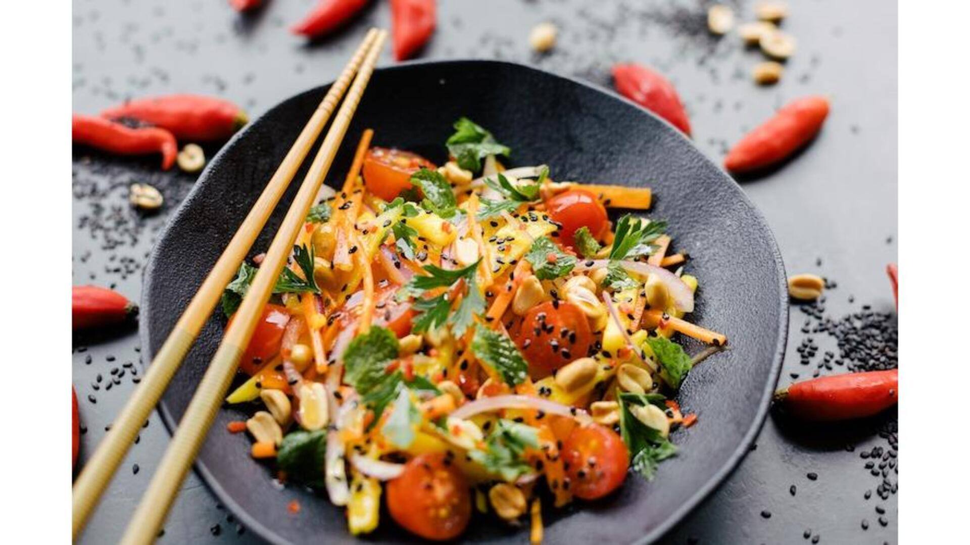 Salada De Manga Verde Ao Estilo Tailandês: Guia De Preparação