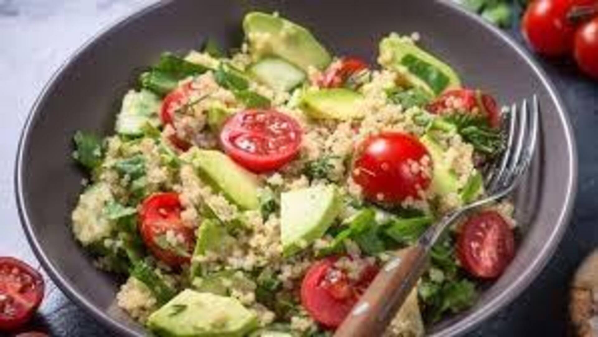 Salada De Quinoa  Abacate Inspirada No Peru: Guia De Preparo