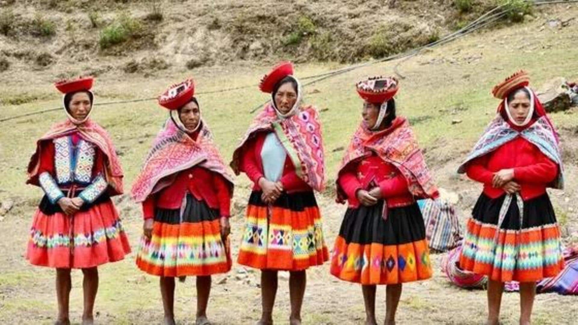 Trajes Tradicionais Do Patrimônio Inca Do Peru