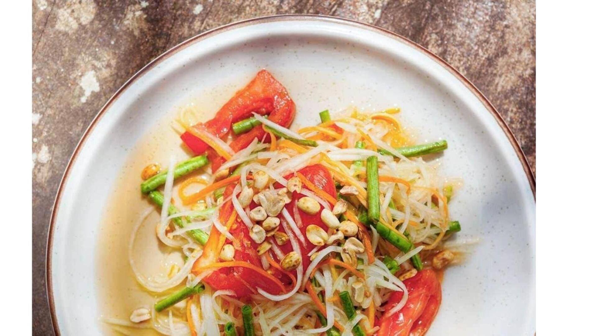 Salada De Mamão Verde Ao Estilo Tailandês: Guia De Preparação