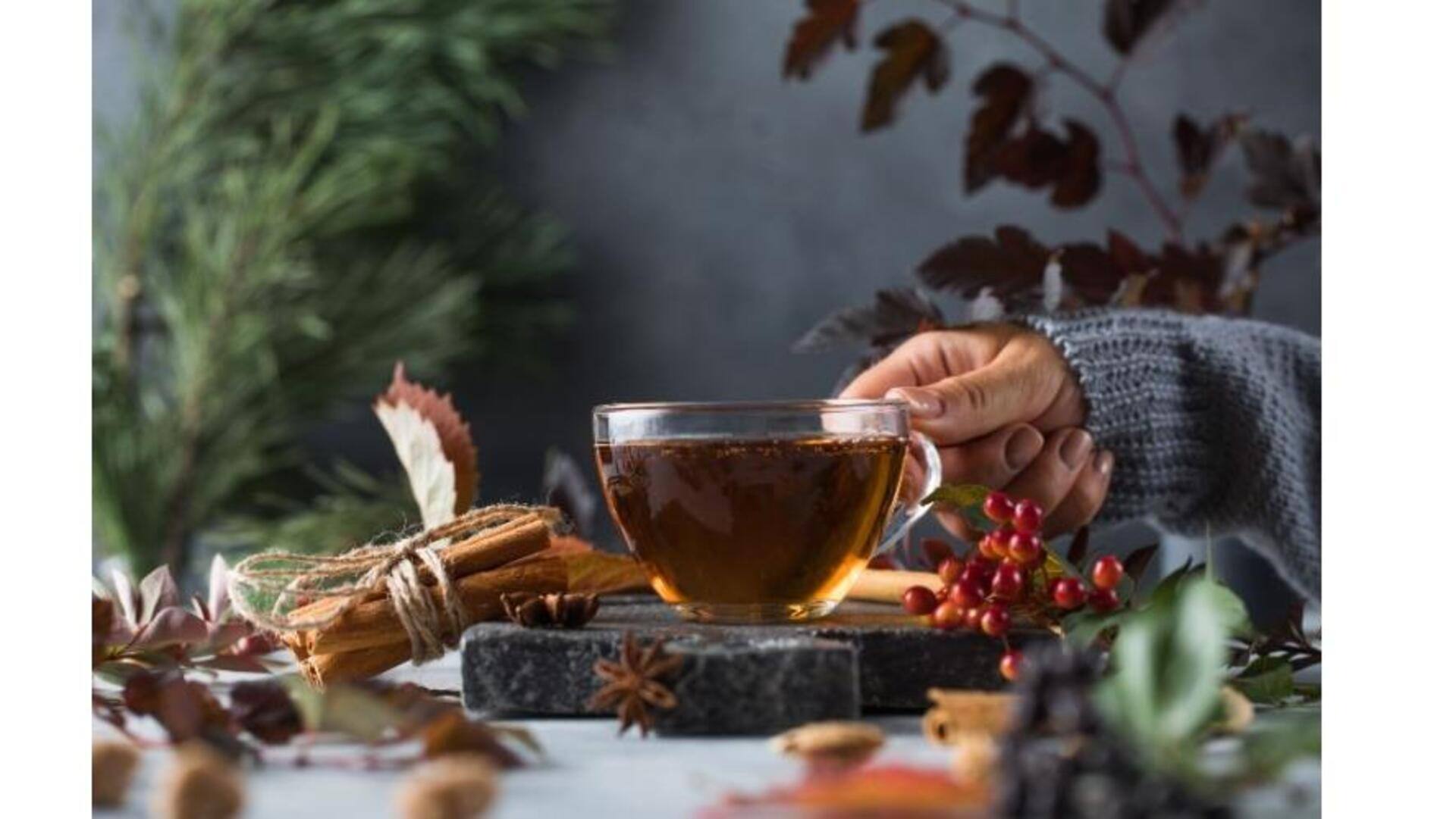 Estilo Inverno para Chá de Ervas No Inverno Português