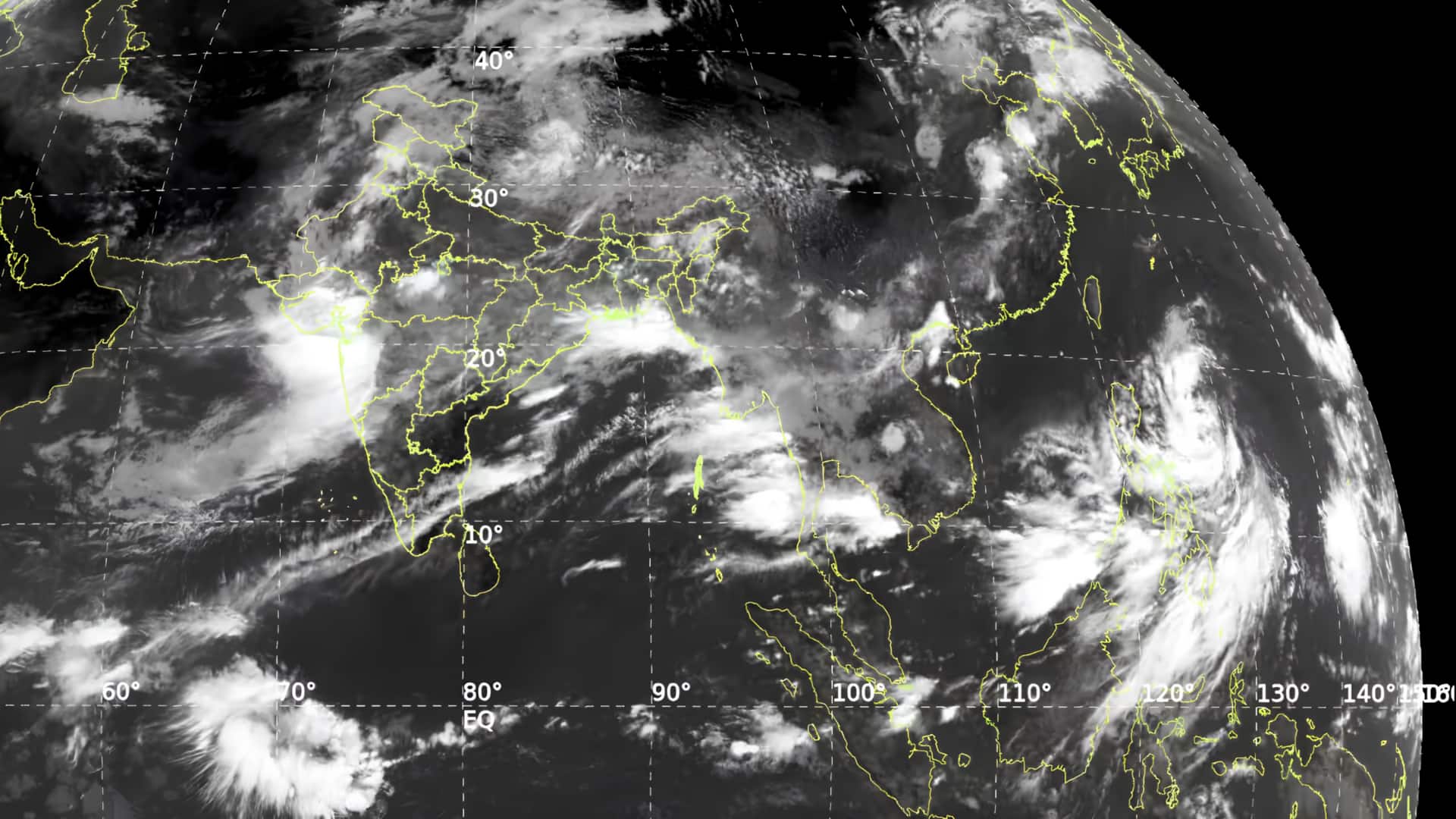 இந்தியாவிலிருந்து தென்கொரியா வரை 10,000 கிமீ மழை மேகங்கள்: செயற்கைக்கோள் படத்தில் அரிய காட்சி