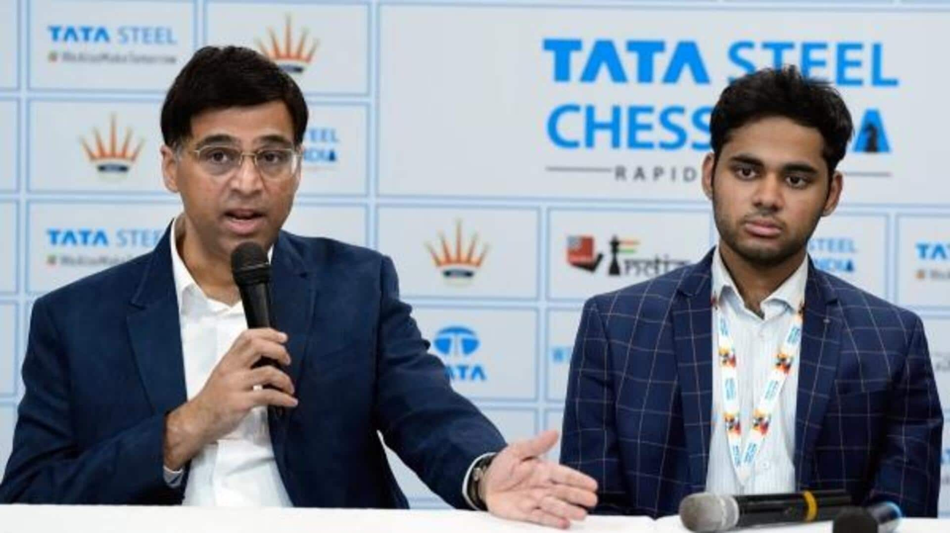 FIDE ரேட்டிங்கில் செஸ் ஜாம்பவான் விஸ்வநாதன் ஆனந்தின் சாதனையை சமன் செய்தார் அர்ஜூன் எரிகைசி