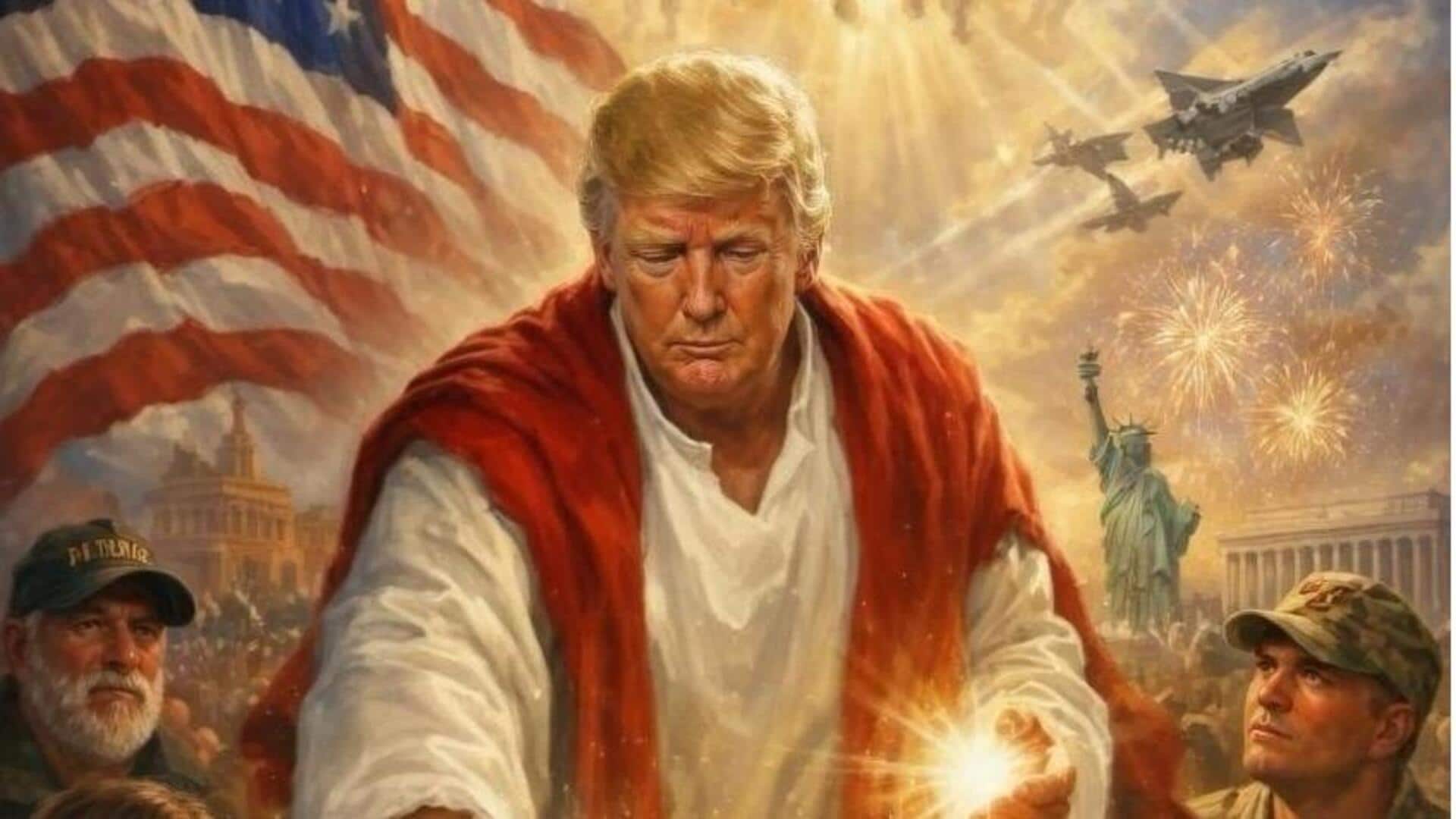 போப் லியோ XIV-வை விமர்சித்தது மட்டுமின்றி தன்னையே இயேசுவாக சித்தரித்த புகைப்படத்தை பதிவிட்ட டிரம்ப்