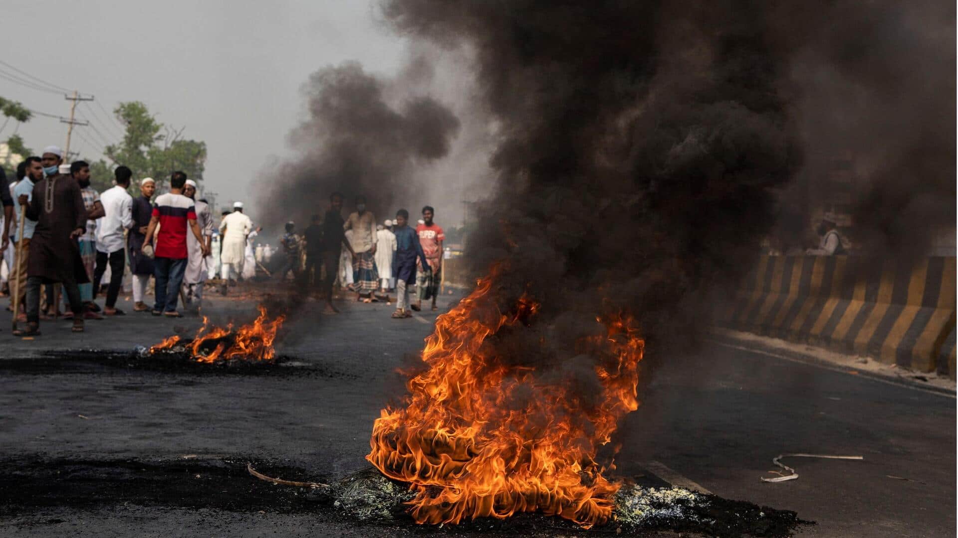வங்கதேசத்தில் மீண்டும் வன்முறை: பெட்ரோல் குண்டு வீசியதில் இளைஞர் பலி