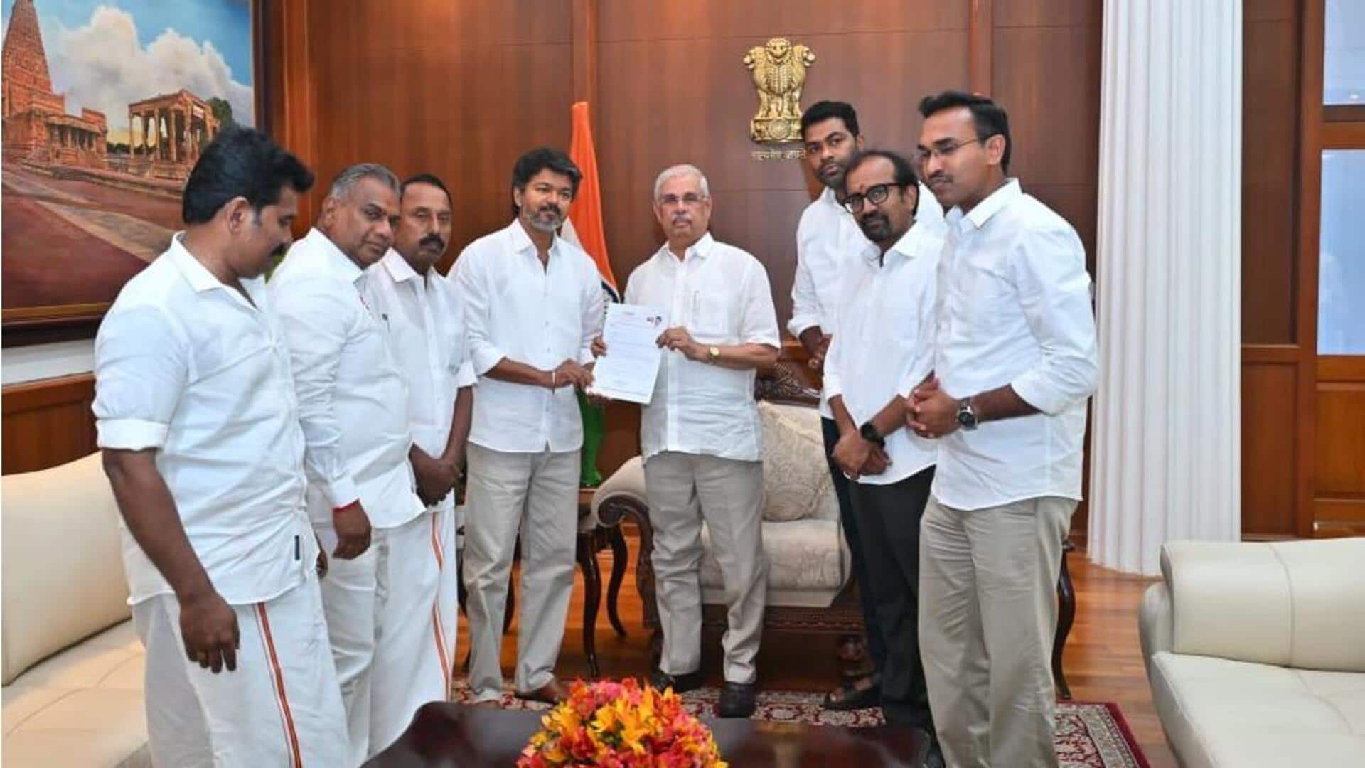 "ச.ஜோசப் விஜய் எனும் நான்..": நாளை காலை 11:30 மணிக்கு விஜய் முதல்வராகிறார்