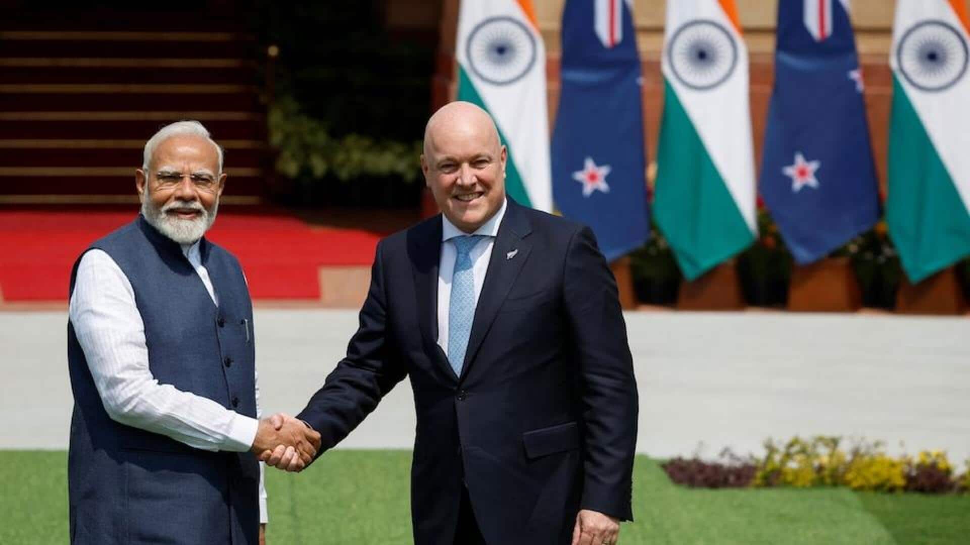 இந்தியா-நியூசிலாந்து இடையே வர்த்தக ஒப்பந்தம் கையெழுத்தானது: 95% ஏற்றுமதிப் பொருட்களுக்கு வரி ரத்து