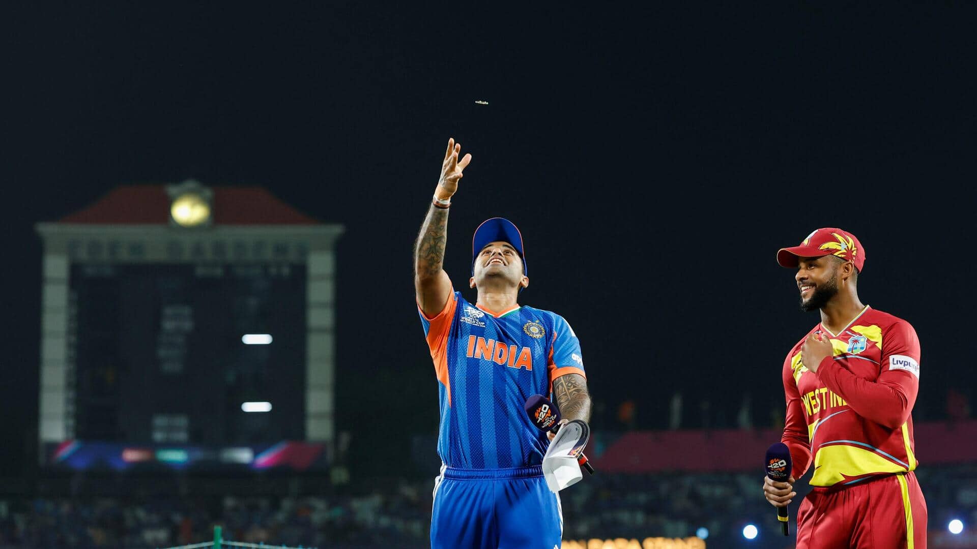 INDvsWI டி20 உலகக்கோப்பை: வெஸ்ட் இண்டீஸ் அணிக்கு எதிராக டாஸ் வென்றது இந்தியா