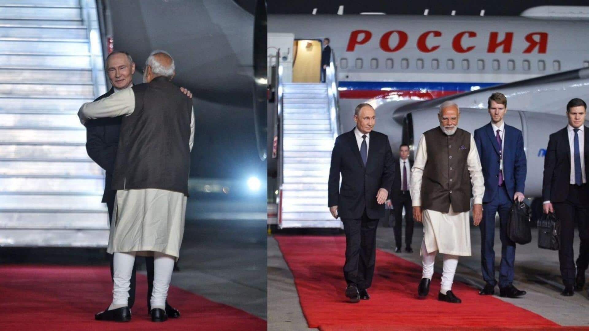 இந்தியா வந்தடைந்தார் ரஷ்ய அதிபர் புடின்; விமான நிலையத்திற்கே சென்று வரவேற்றார் பிரதமர் மோடி