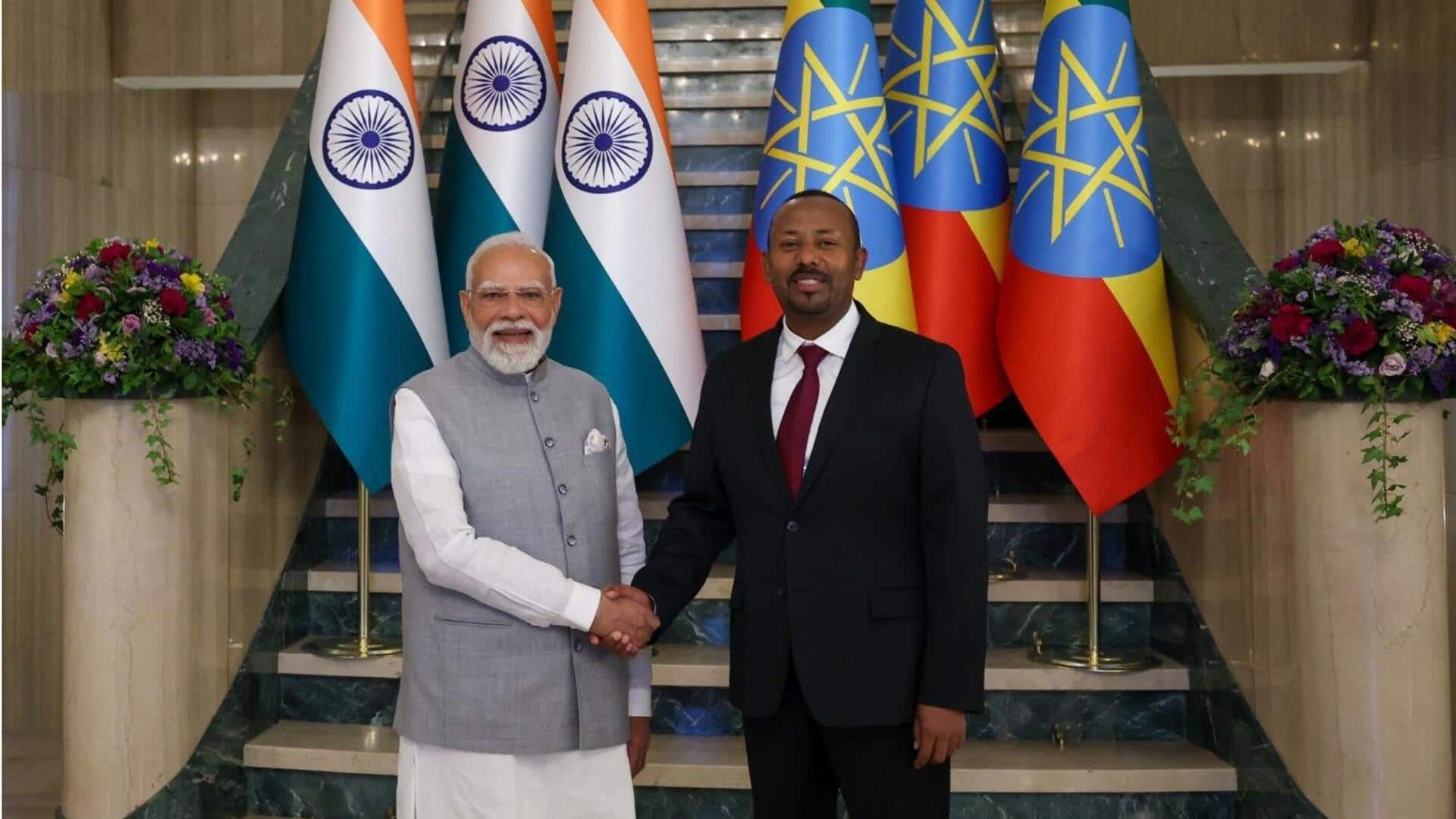 பிரதமர் மோடிக்கு எத்தியோப்பியாவின் உயரிய விருது வழங்கி கௌரவம்