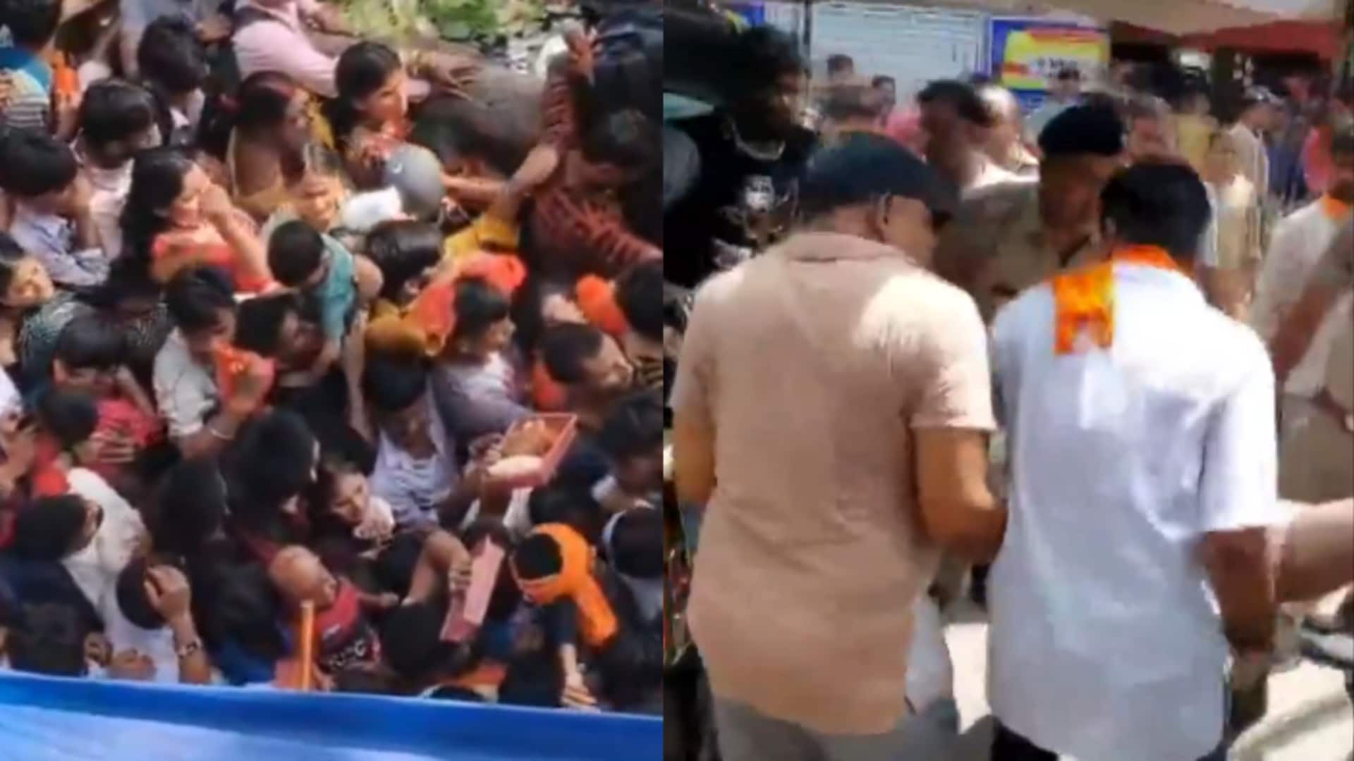 ஹரித்வாரில் உள்ள மான்சா தேவி கோவிலில் கூட்ட நெரிசலில் ஆறு பேர் பலி, 25க்கும் மேற்பட்டோர் காயம் ஹரித்வாரில் உள்ள மான்சா தேவி கோவிலில் கூட்ட நெரிசலில் ஆறு பேர் பலி, 25க்கும் மேற்பட்டோர் காயம்