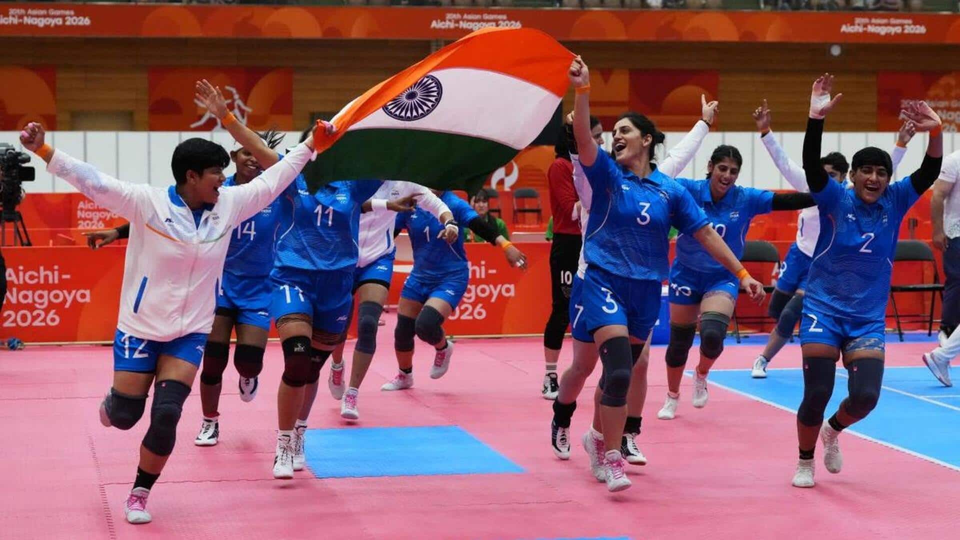 ஆசிய விளையாட்டு 2026 கபடி: ஈரானை வீழ்த்தி இந்திய மகளிர் அணி தங்கம் வென்றது