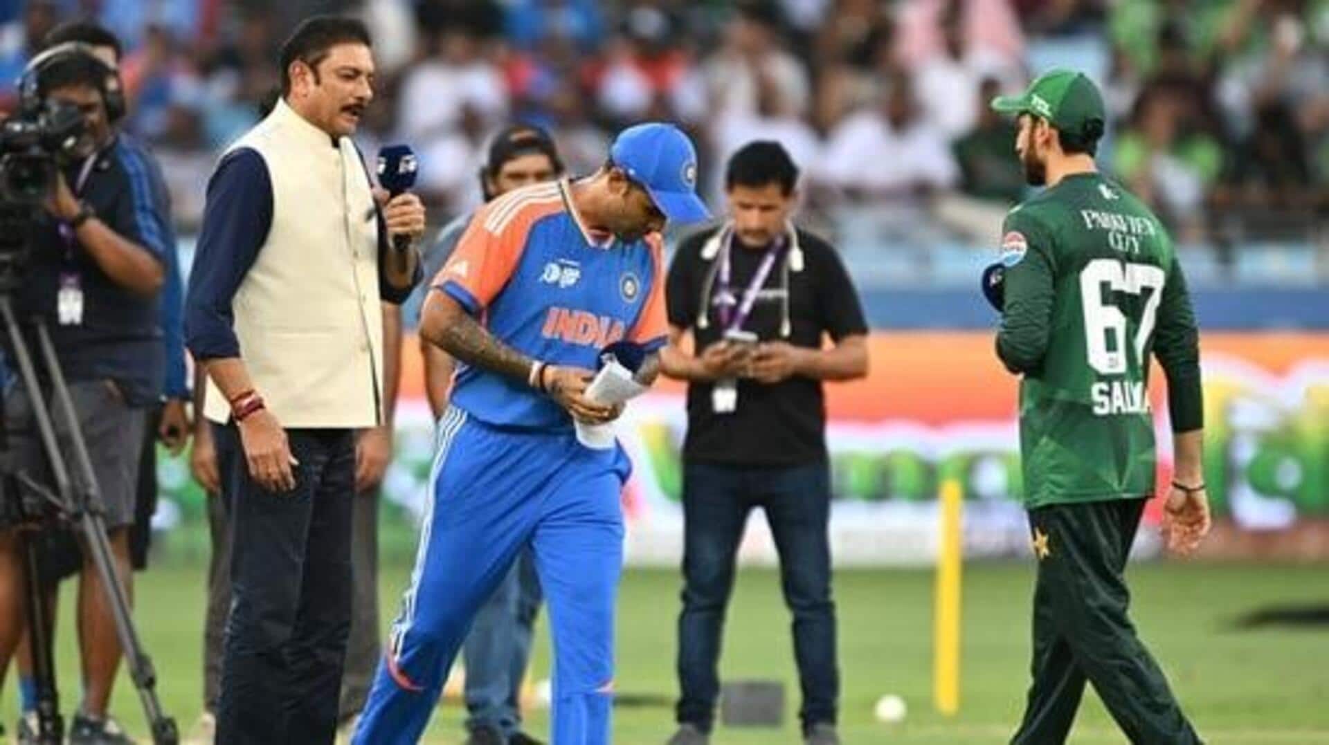 ஆசிய கோப்பை 2025: INDvsPAK சூப்பர் 4 டாஸ் நிகழ்வில் சல்மான் ஆகாவை கண்டுகொள்ளாத சூர்யகுமார் யாதவ்