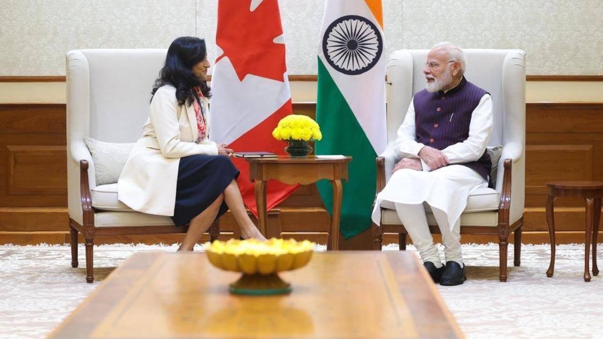 பிரதமர் நரேந்திர மோடியுடன் கனடா அமைச்சர் அனிதா ஆனந்த் சந்திப்பு; மீண்டும் வர்த்தக பேச்சுவார்த்தைகளை தொடங்க திட்டம்