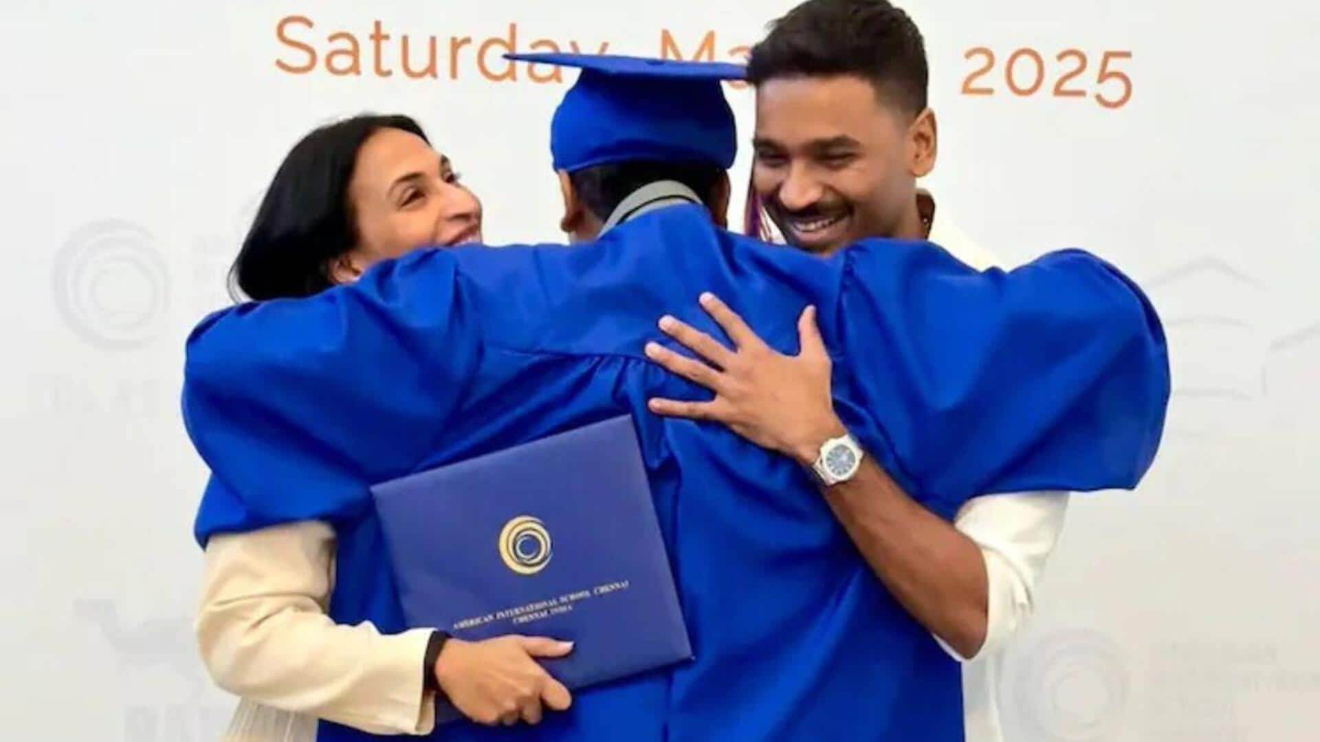 மகன் யாத்ராவின் பட்டமளிப்பு விழாவில் ஒன்றாக பங்கேற்ற தனுஷ் - ஐஸ்வர்யா ரஜினிகாந்த் மகன் யாத்ராவின் பட்டமளிப்பு விழாவில் ஒன்றாக பங்கேற்ற தனுஷ் - ஐஸ்வர்யா ரஜினிகாந்த்