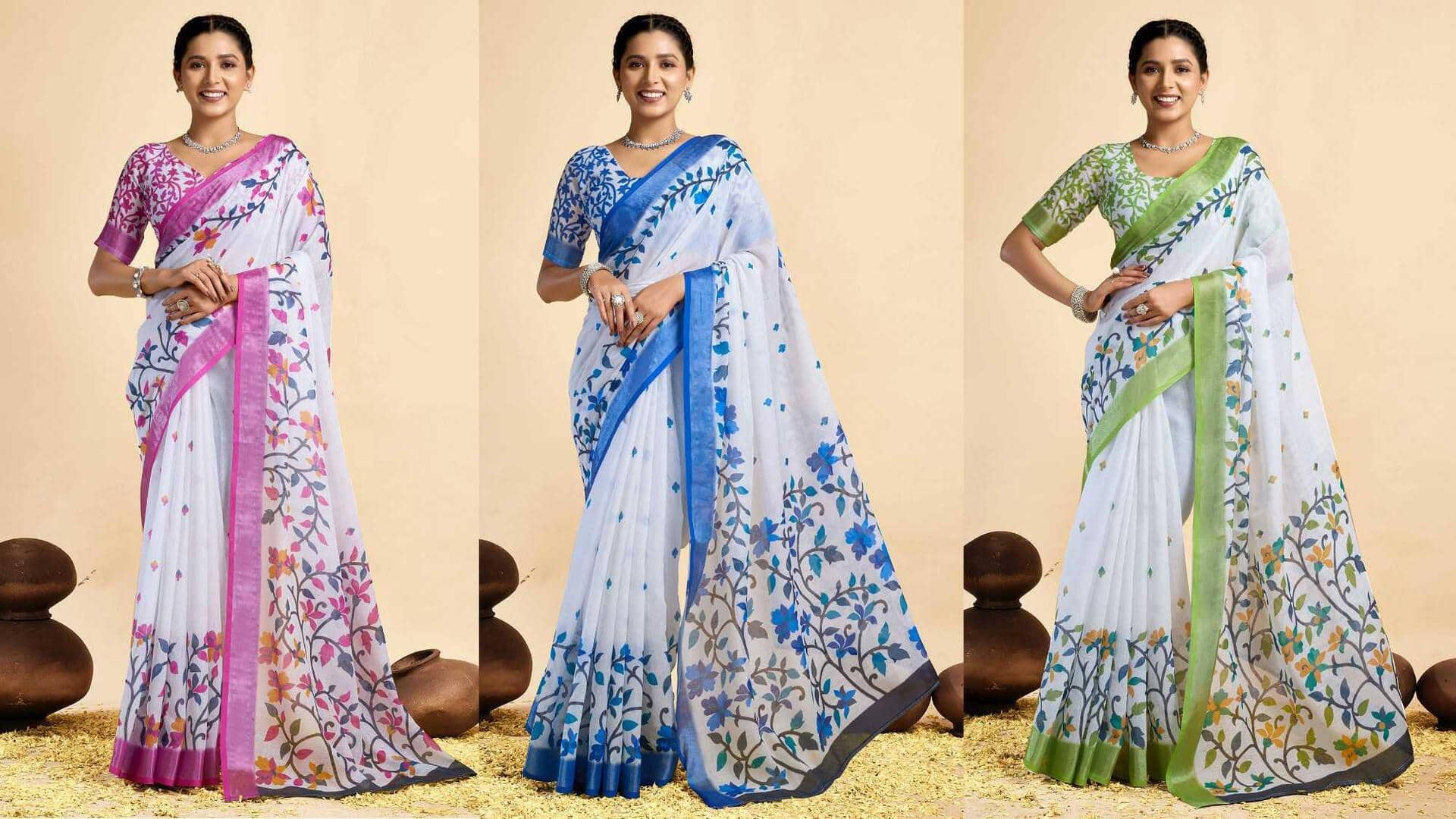 கோடைக்கால மாலைகளுக்குப் பொருத்தமான ஜம்தானி சேலைகள்: உங்களை இன்னும் அழகாக்கும்!